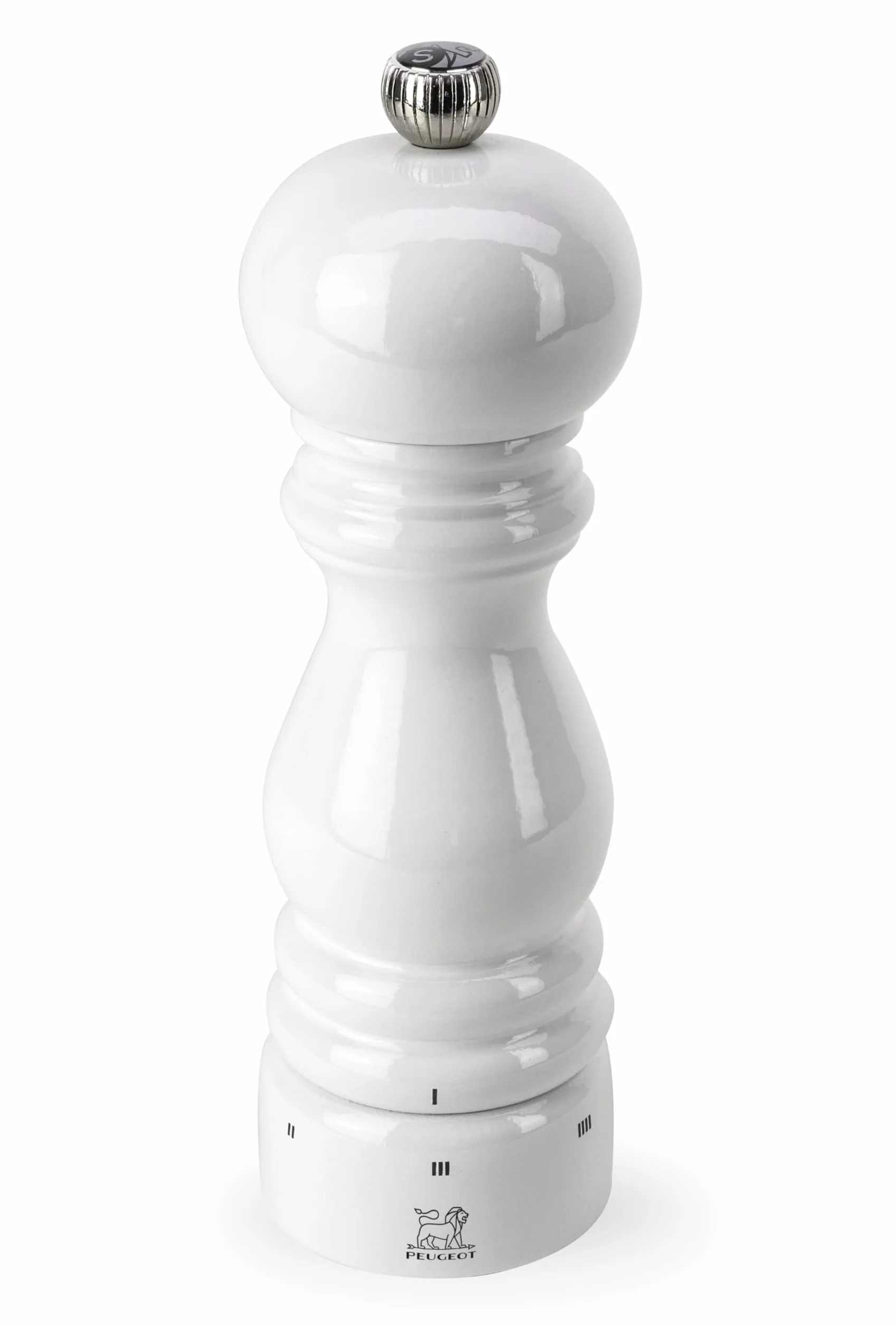 PEUGEOT Paris u'Select - Molinillo de sal de 18 cm - 6 ajustes de molienda predefinidos - Innovación de sal en polvo, mecanismo de circonio - Madera certificada PEFC - Fabricado en Francia - Acabado