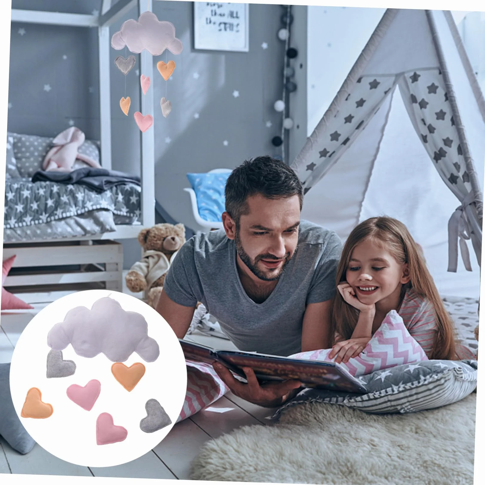 Toyvian Decoración Colgante Nube Gotas Lluvia Adornos Infantiles Habitación