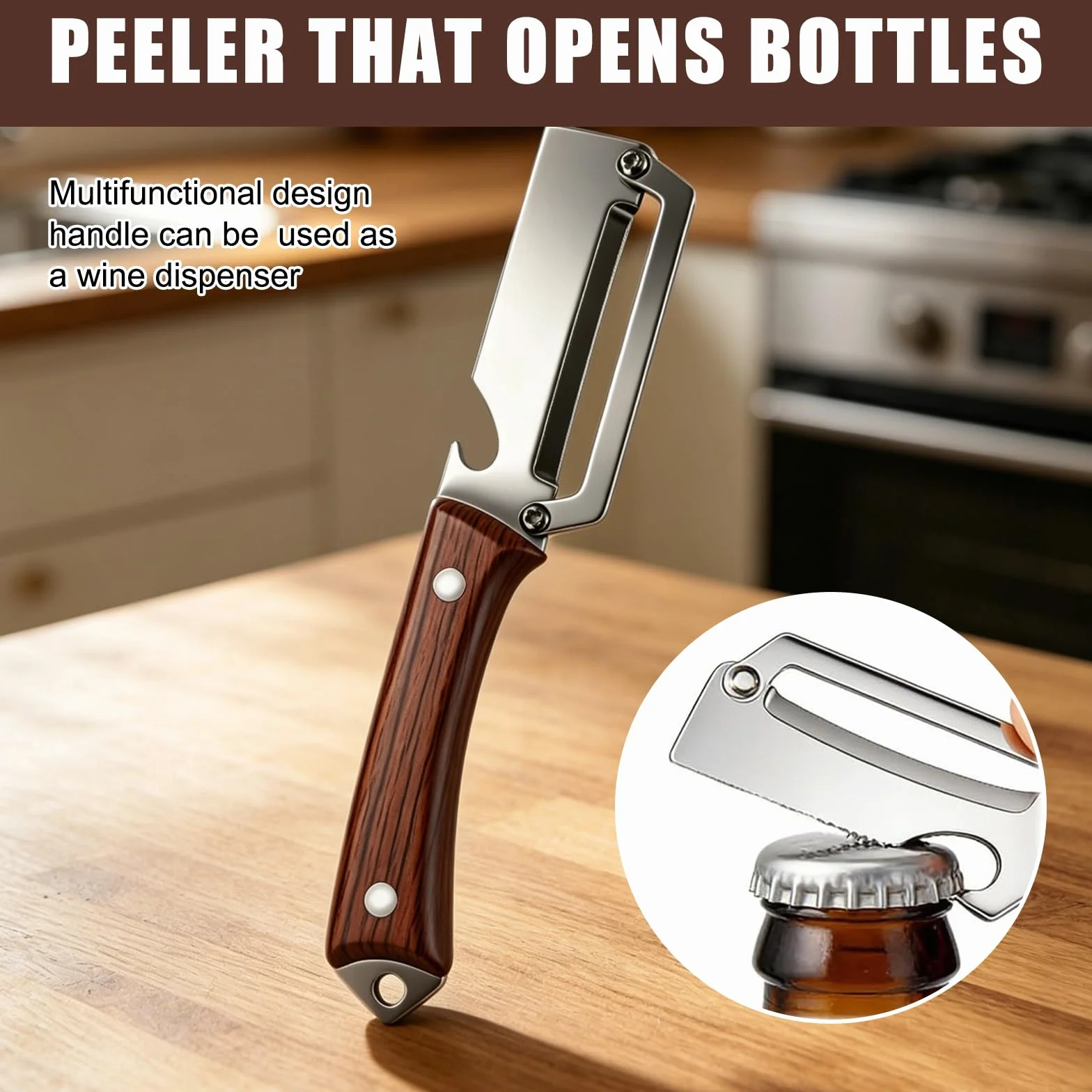 Pelador Multifuncional 3 Piezas, Pelador 2 En 1 De Acero Inoxidable Para Frutas Y Verduras