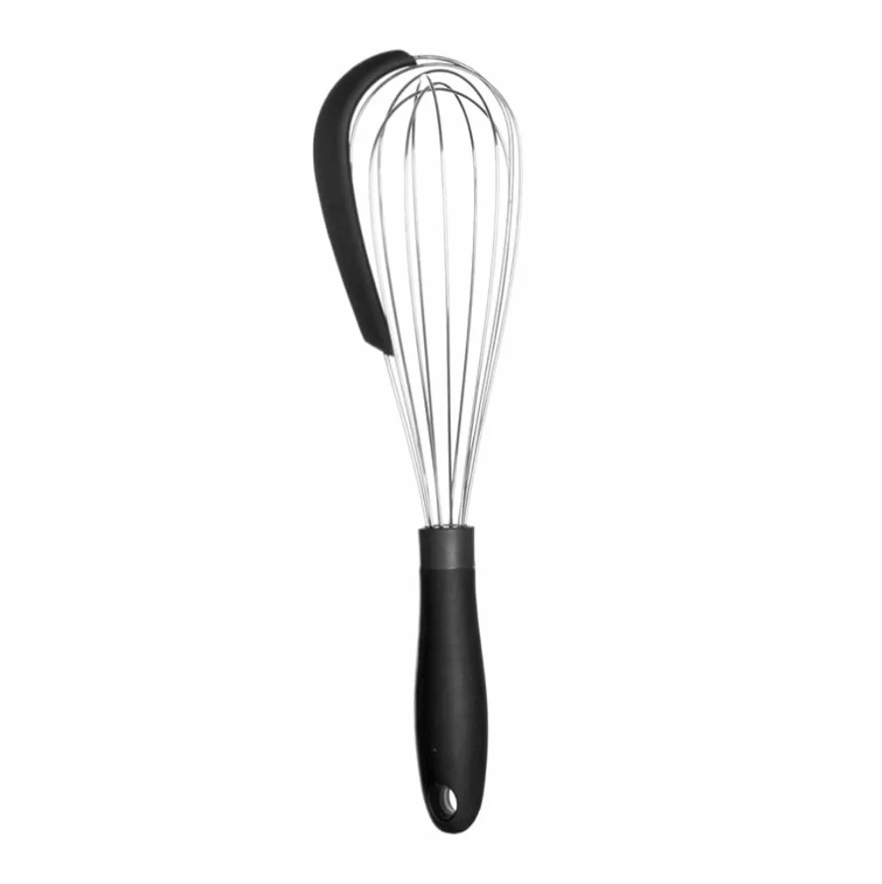 Batidor Varillas Cocina Batidor De Huevos Manual Giratorio Multifuncional, Batidor De Huevos De Cocina, Herramientas For Hornear, Mezclador De Harina De Silicona Barillas Batir Batidor De Huevo(Black)