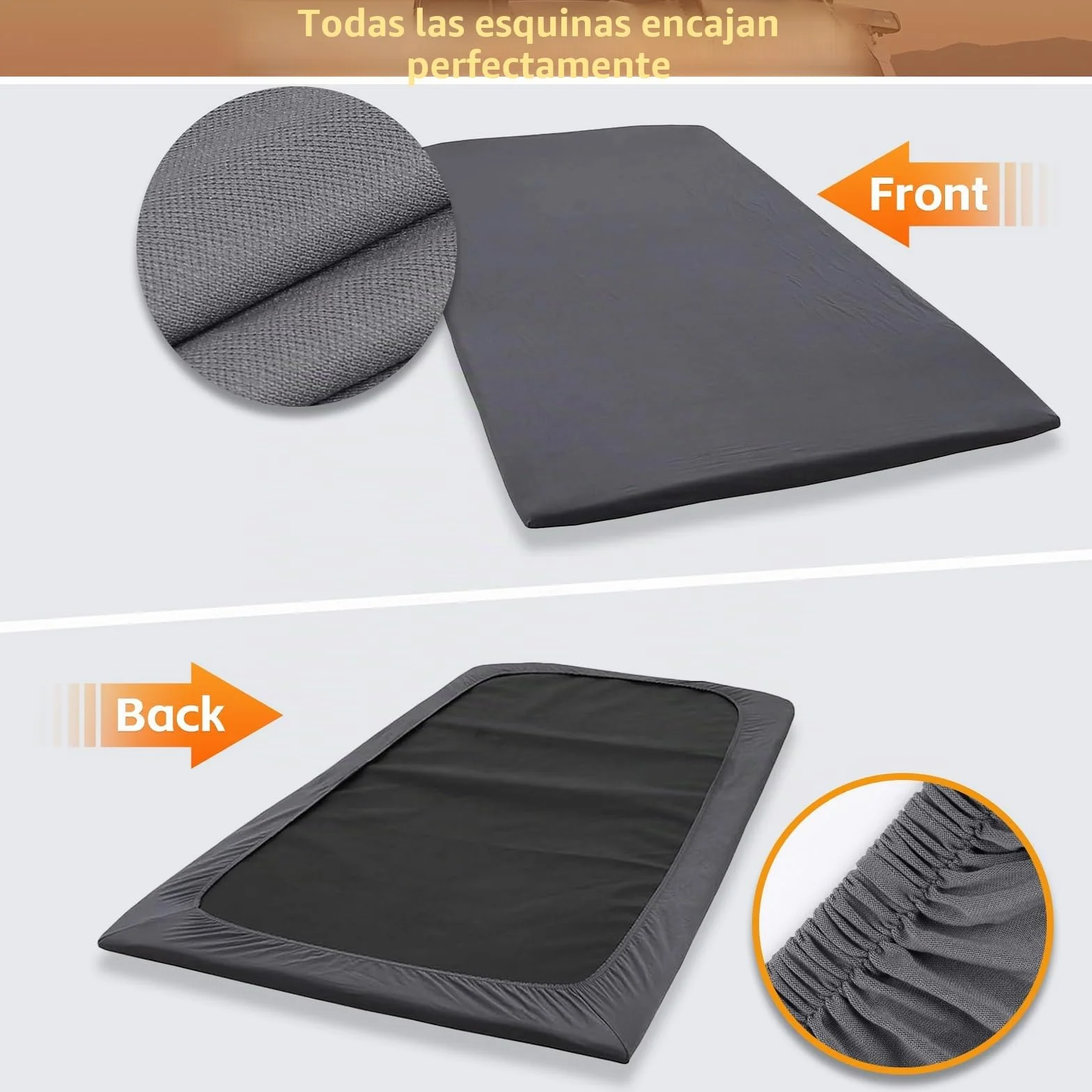 Sábana Bajera Repuesto para VW T7 California Pop Up Roof, Lujo Sábana Ajustable para Autocaravana Cama Trasera, Loft Techo Emergente Accesorios para Autocaravana