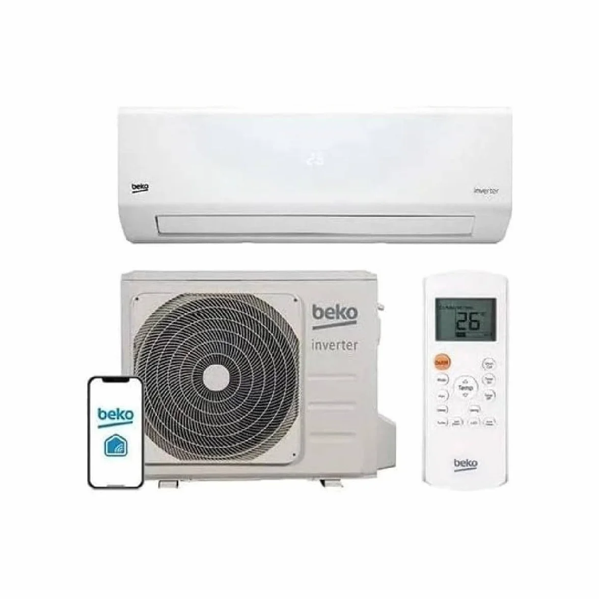 Condizionatore fisso mono Beko ROUND RANGE BEHPG 126 125 White