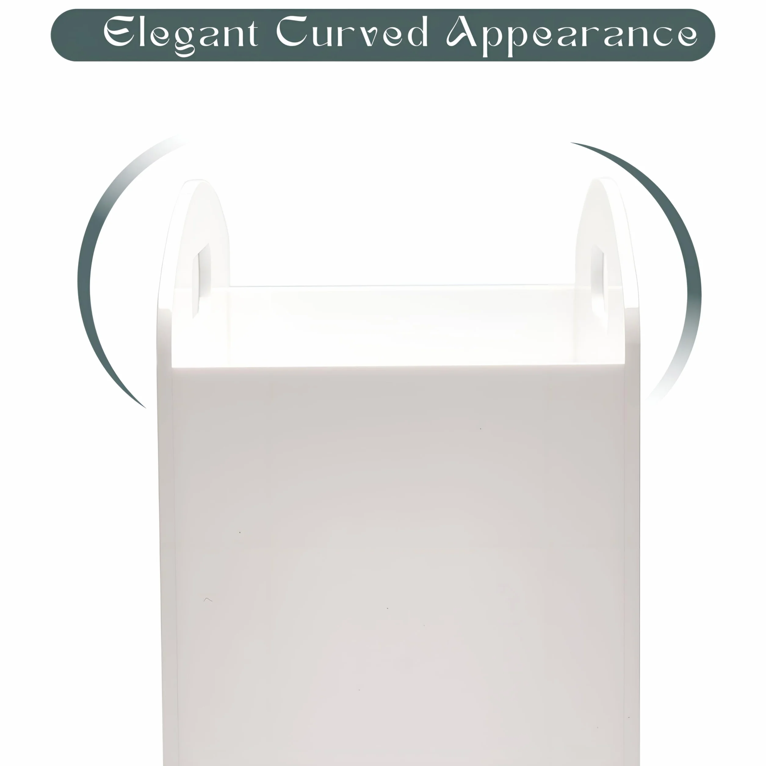 Revistero blanco – Revistero acrílico para piso, soporte de periódicos con asas, moderno Lucite para revistas y cesta de libros para baño, dormitorio, sala de estar