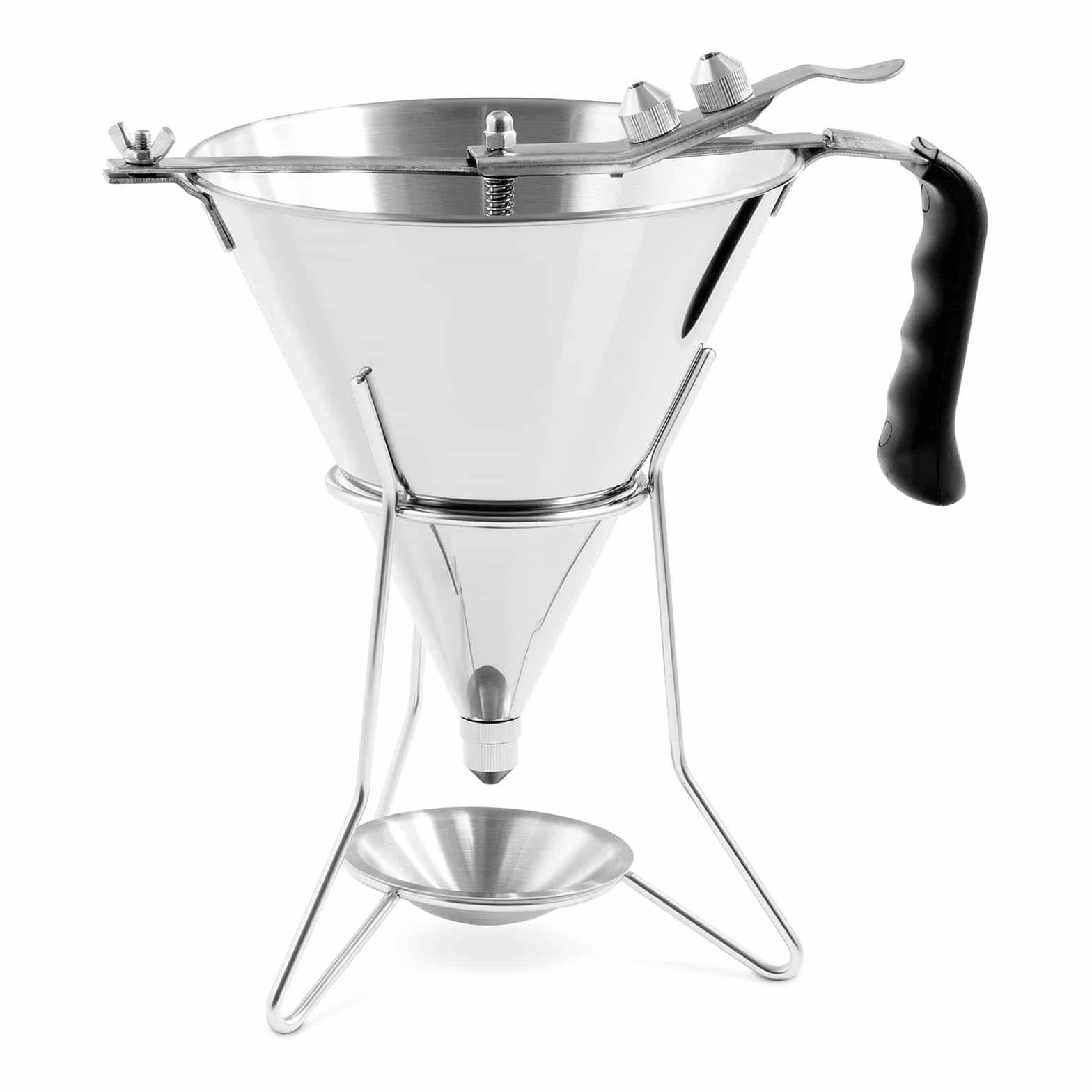 Royal Catering RC-OF04 Embudo 1,8 L Acero Inoxidable con Soporte Apertura Dosificadora