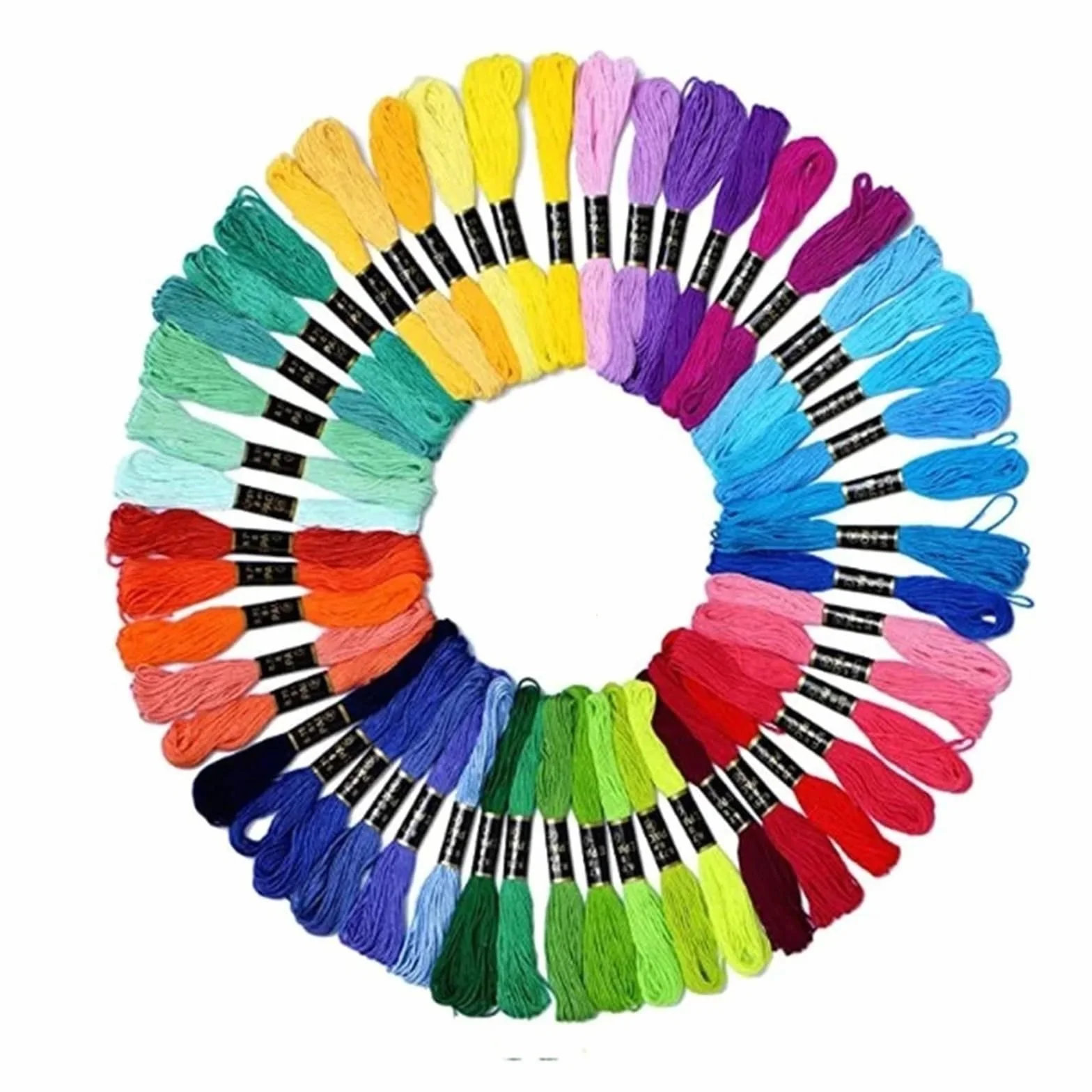Hilos Punto de Cruz 15-200 hilo de bordar Multicolor, hilos punto cruz, ovillos costura algodón, Kit madejas, herramienta DIY(200 colors)
