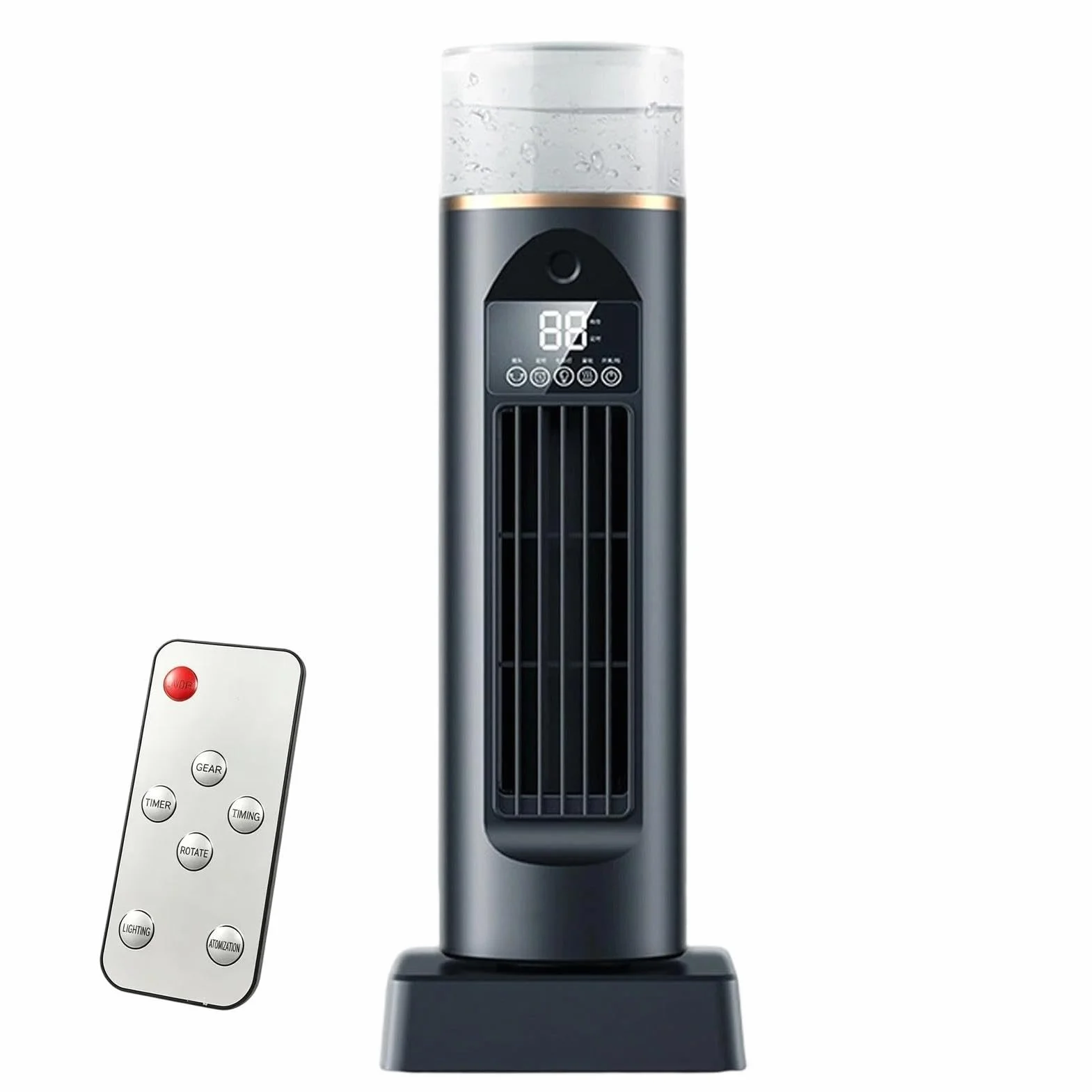 Ventilador Torre Para Dormitorio 6 Velocidades Con Tanque De Agua, | Torre Ventilador Oscilante 110 Grados Para Escritorio Interior Mujeres Y Hombres Hogar Oficina Cocina Dormit