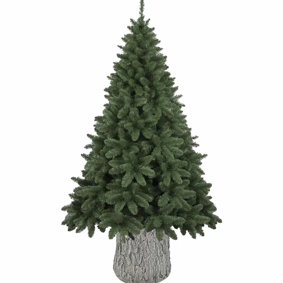 BAKAJI Base de soporte para árbol de Navidad de resina, tronco realista navideño, reproducción fiel a la realidad, sólida y resistente, enganche universal de 40 mm ganchos para ajuste de altura (41 cm