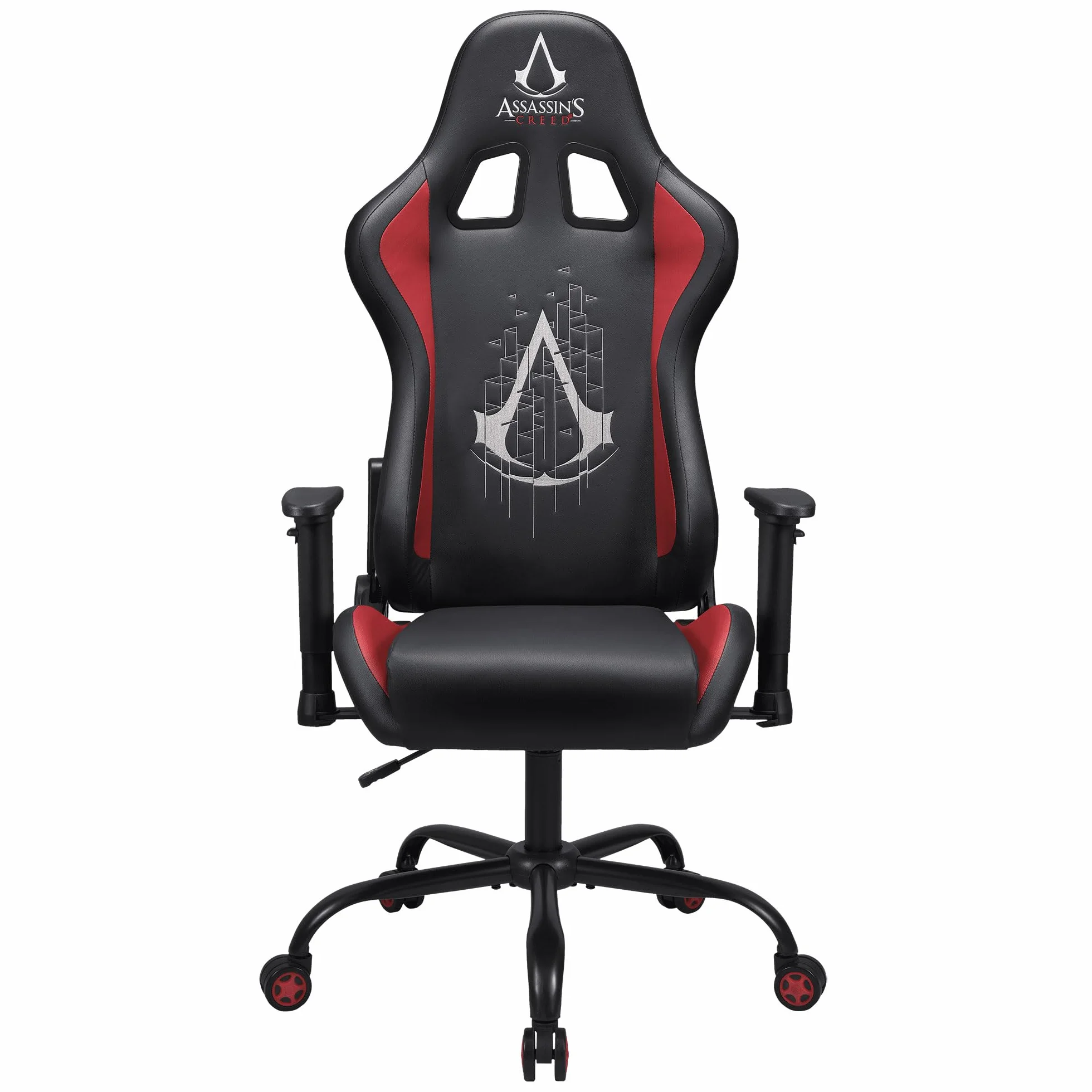 Subsonic - Silla Gaming Assassin'S Creed - Silla de Oficina Ergonómica con Espuma de Alta Densidad, Respaldo Reclinable y Reposabrazos 3D Ajustables - Altura Ajustable - Negro