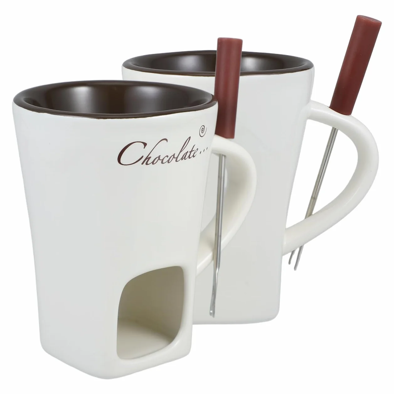 Garneck 2 Juegos Olla multifunción Chocolate Fondue Mini Olla cerámica Calentador Queso