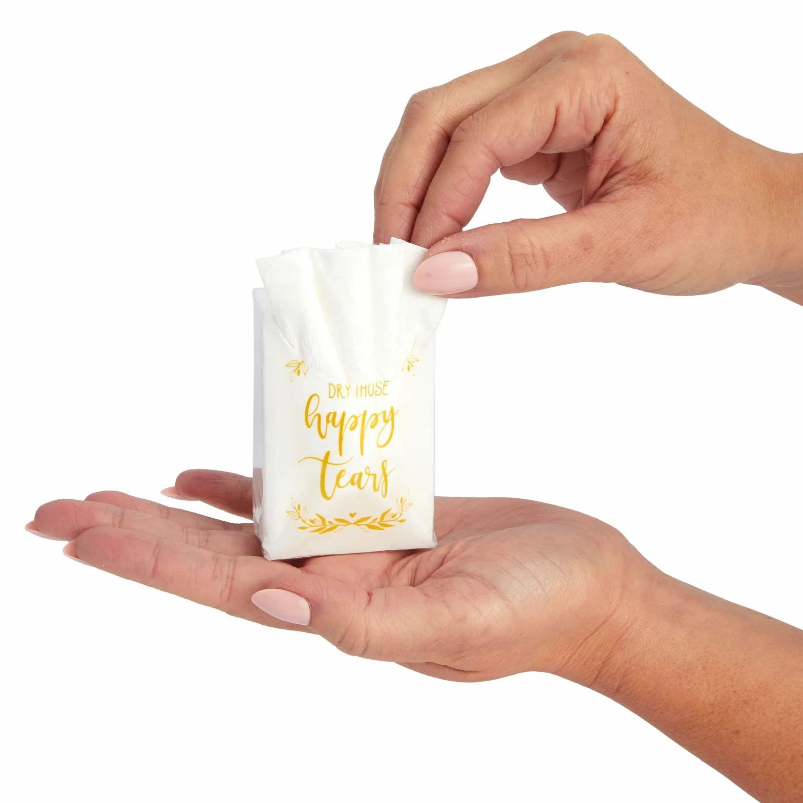 Pañuelos de viaje de bolsillo a granel para graduación, despedida de soltera, recuerdos de boda para invitados, pañuelos de lágrimas felices para bodas, uso individual (10