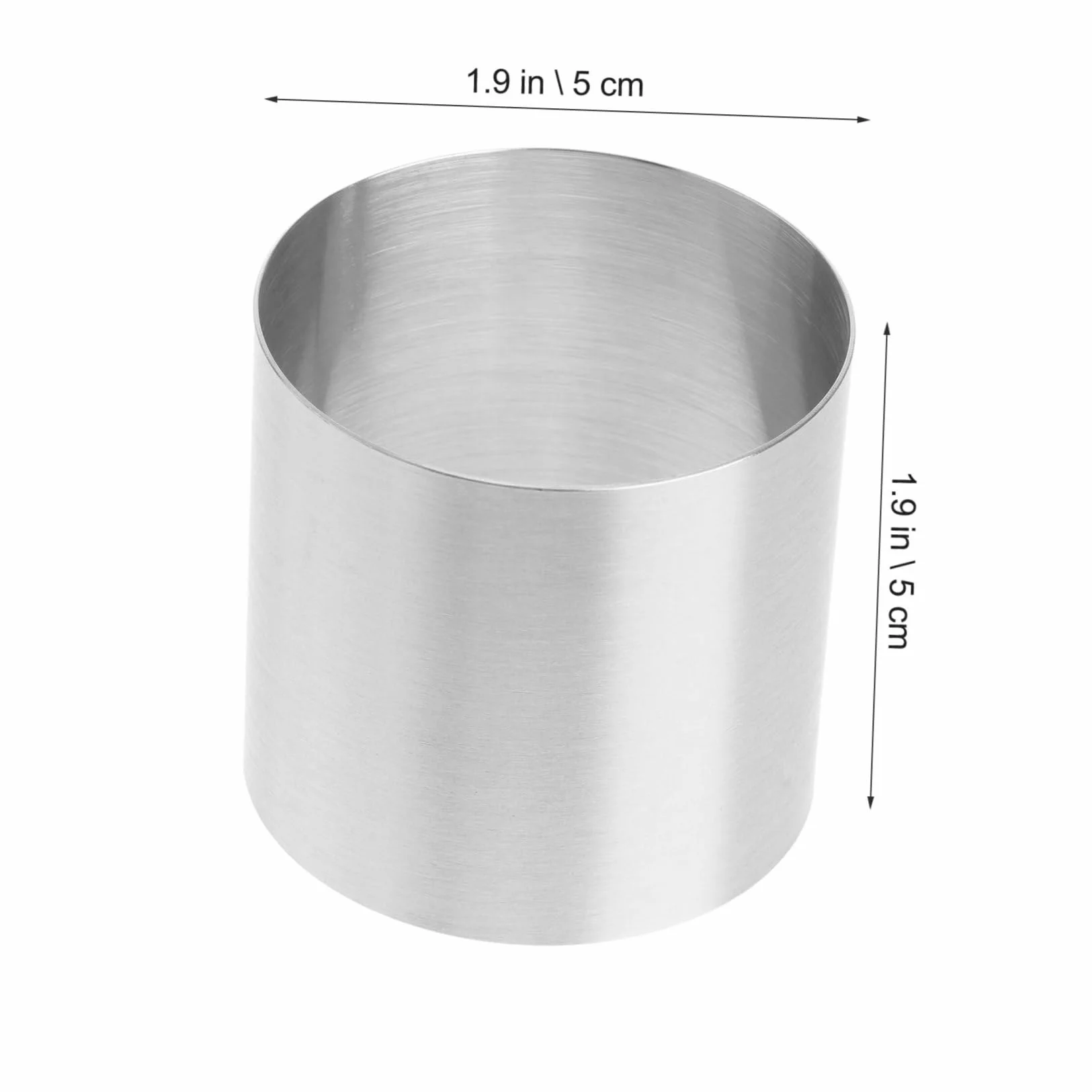 Mipcase Set De 8 Moldes Redondos Para Mousse y Pasteles, Acero Inoxidable Acabado Antihuellas, Fáciles De Limpiar y Desmoldar, Para Reposteros Amateurs