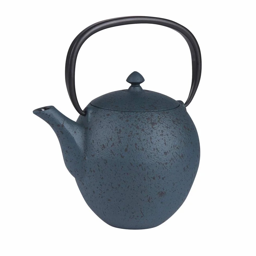 Table Passion – Tetera de hierro fundido 1 l con filtro inoxidable silicia azul