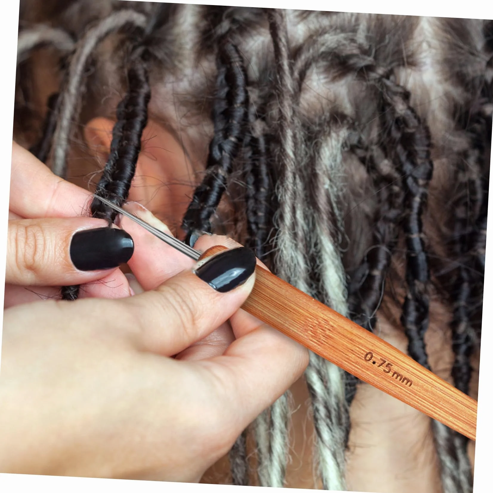 6 Juegos Kit de ganchillo para rastas aguja de ganchillo rastas crochet agujas cabello postizo peluquin kit de agujas de metal para el cabello aguja de metal para el cabello Madera