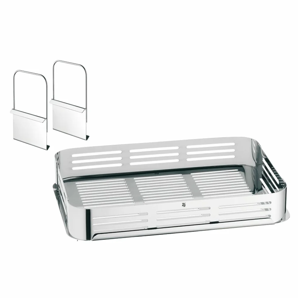 WMF Vitalis Fuente rectangular de cocción al vapor con Rejilla, acero inoxidable pulido, 6.5 L