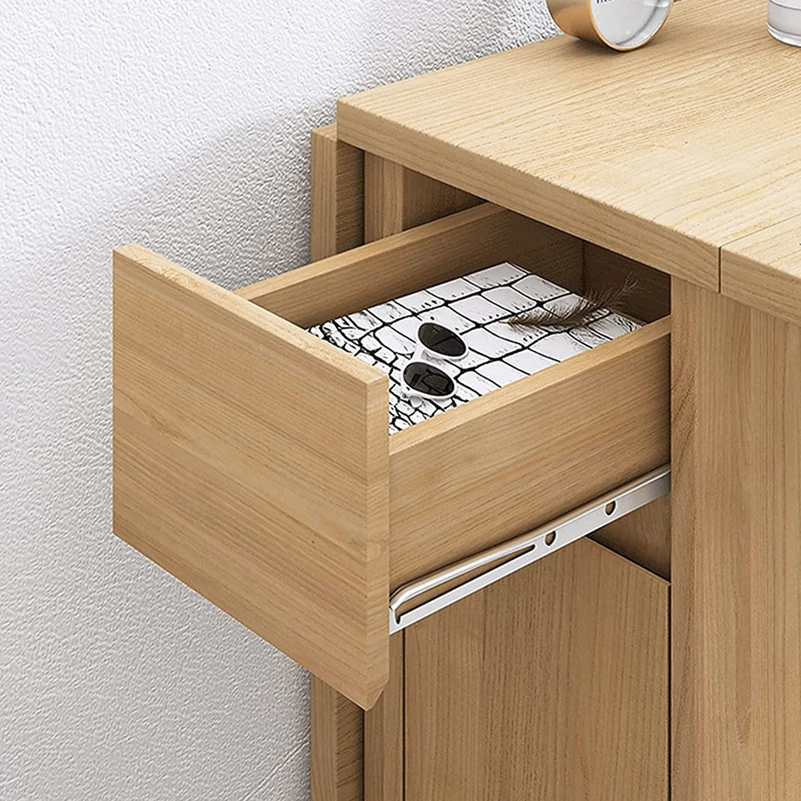 Juego De Mesa De Comedor Plegable, Mesa De Comedor Extensible De Madera con 4 Sillas, Mesa De Hoja Abatible para Cocina Comedor Sala De Estar Restaurante-1.4m