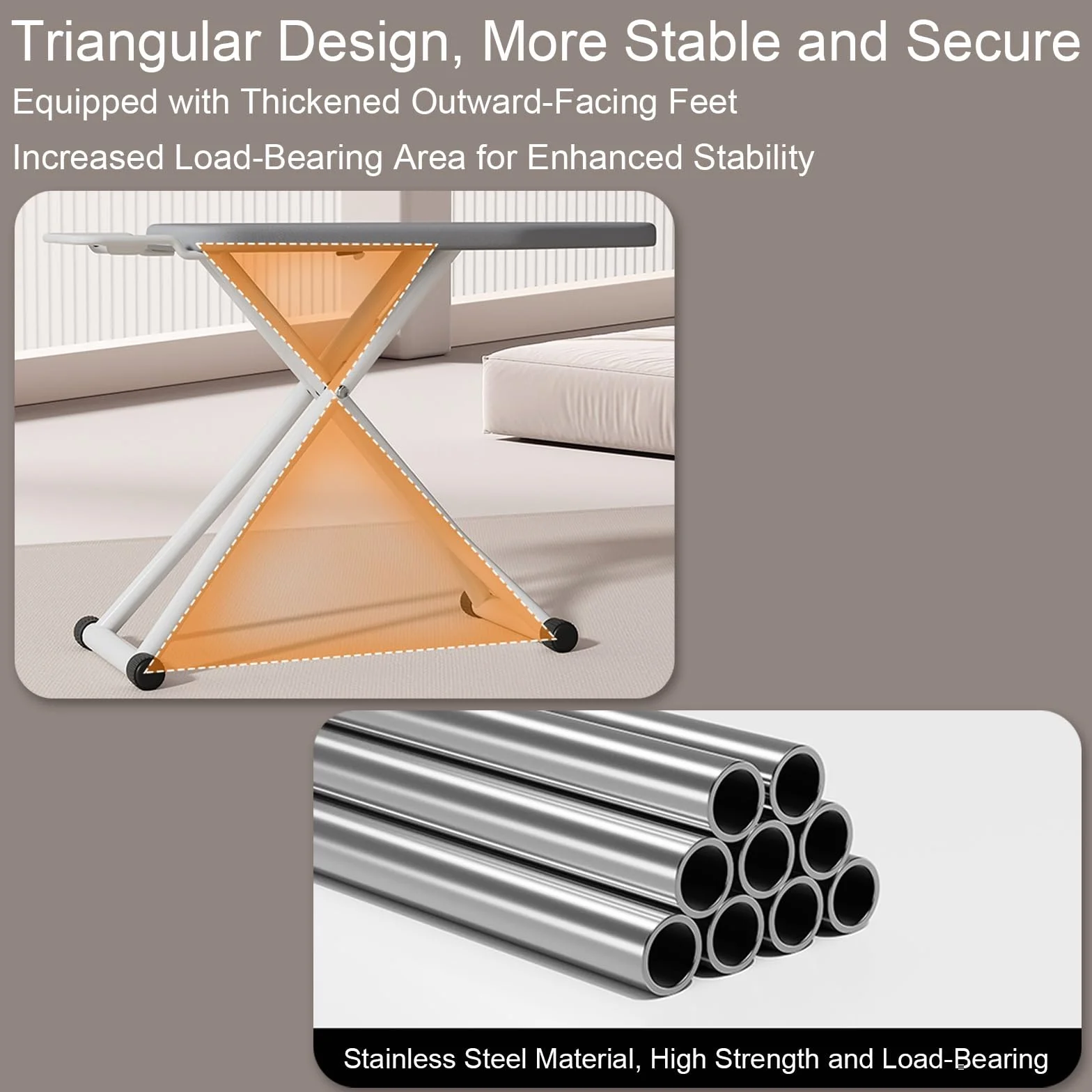 Tabla de Planchar Plegable Grande con Soporte para Mangas y Plancha Soporte (para Colgar Ropa), Mesa de Planchar de Sobremesa con Altura Ajustable de 7 Posiciones