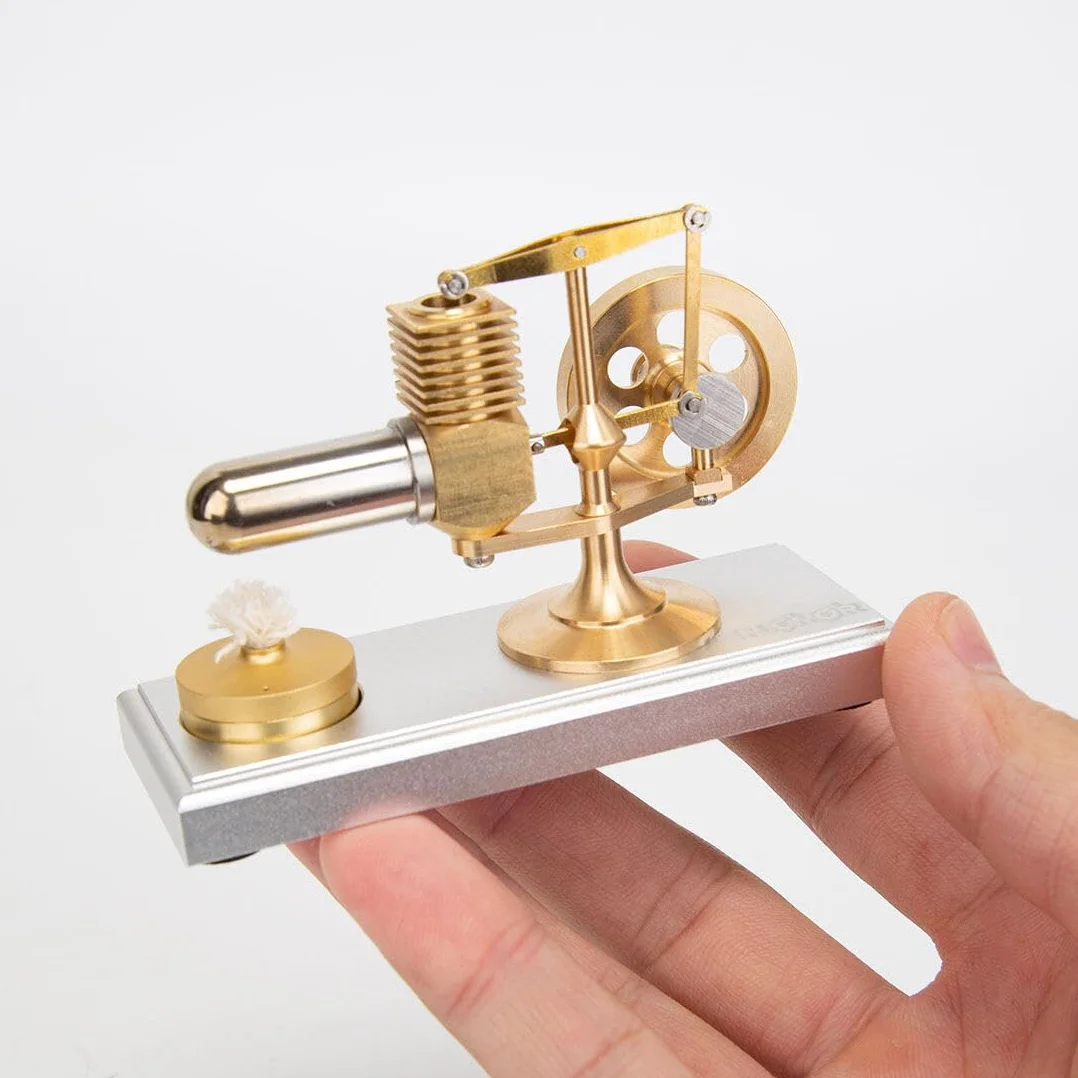 Sterling Engine Kit, Sterling Motor Mini-Balancierbar Balancierbar Aire Caliente Motor Externo Stirling Motor Modelo, Juguete Educativo Regalo de Cumpleaños para los entusiastas de la tecnología (RTR)