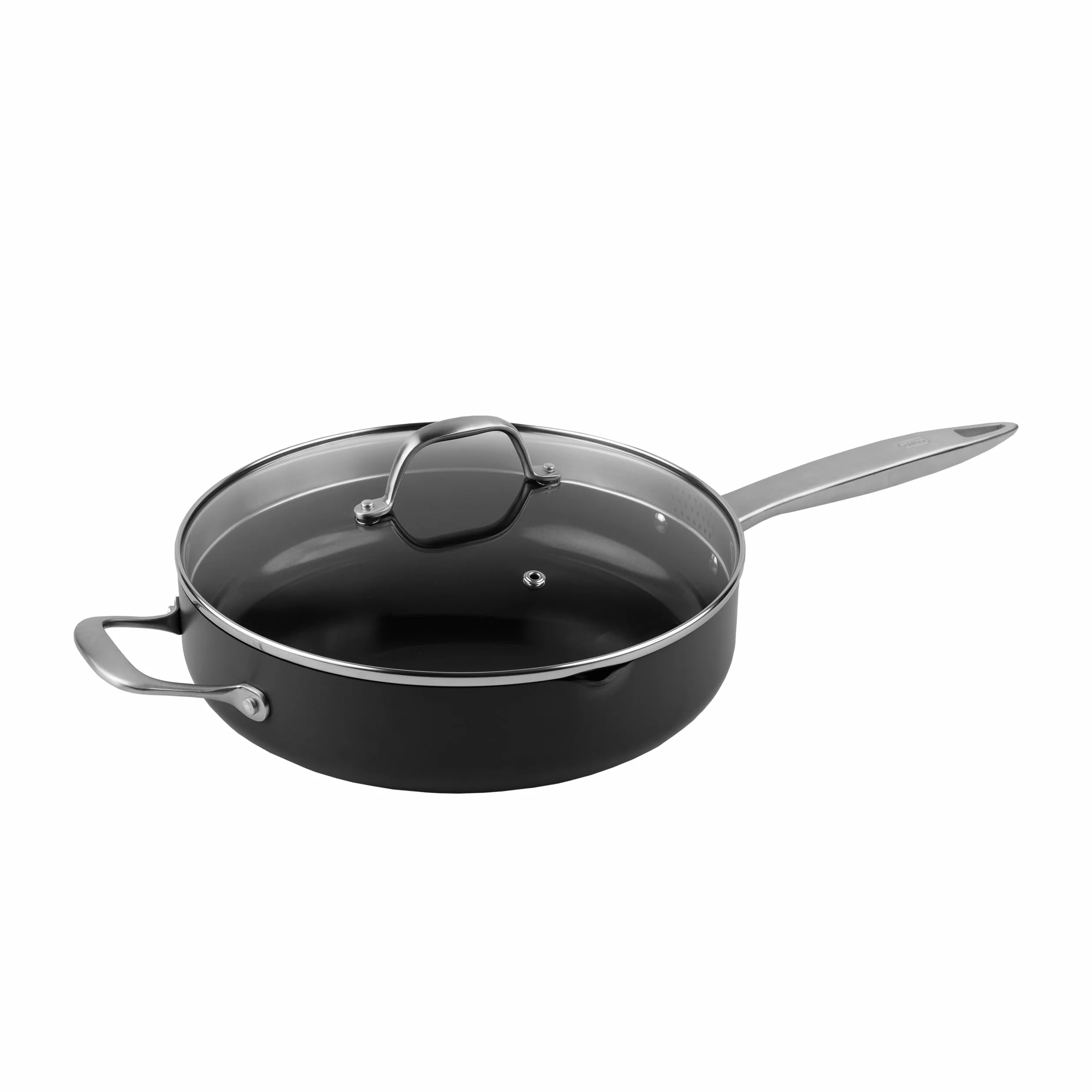 Zyliss Ultimate Pro - Sartén antiadherente de cerámica con tapa, 28 cm, aluminio reciclado de larga duración, apto para placa de inducción, apto para horno, sin PFAS