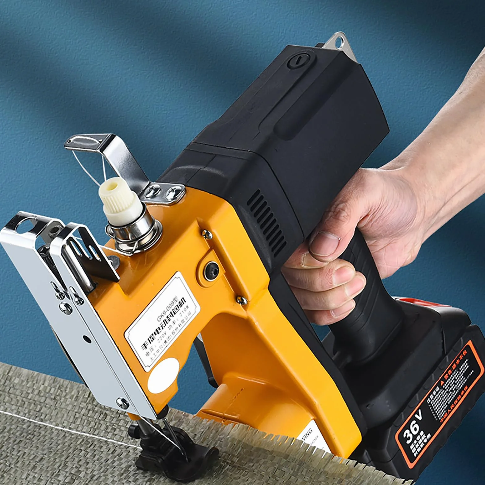 Máquina automática de sellado de bolsas con corte de rosca, puntada ajustable para un embalaje eficiente de varios materiales de bolsas