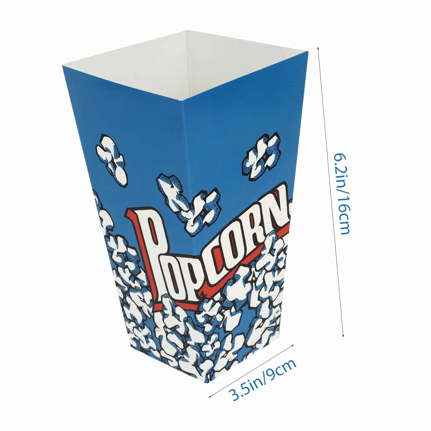 Toyvian Cajas De 100 Uds. Caja De Palomitas De Maíz Titulares De Palomitas De Maíz Tina De Palomitas De Maíz Contenedor De Palomitas De Maíz Cubo De Palomitas De Maíz Papel Microonda
