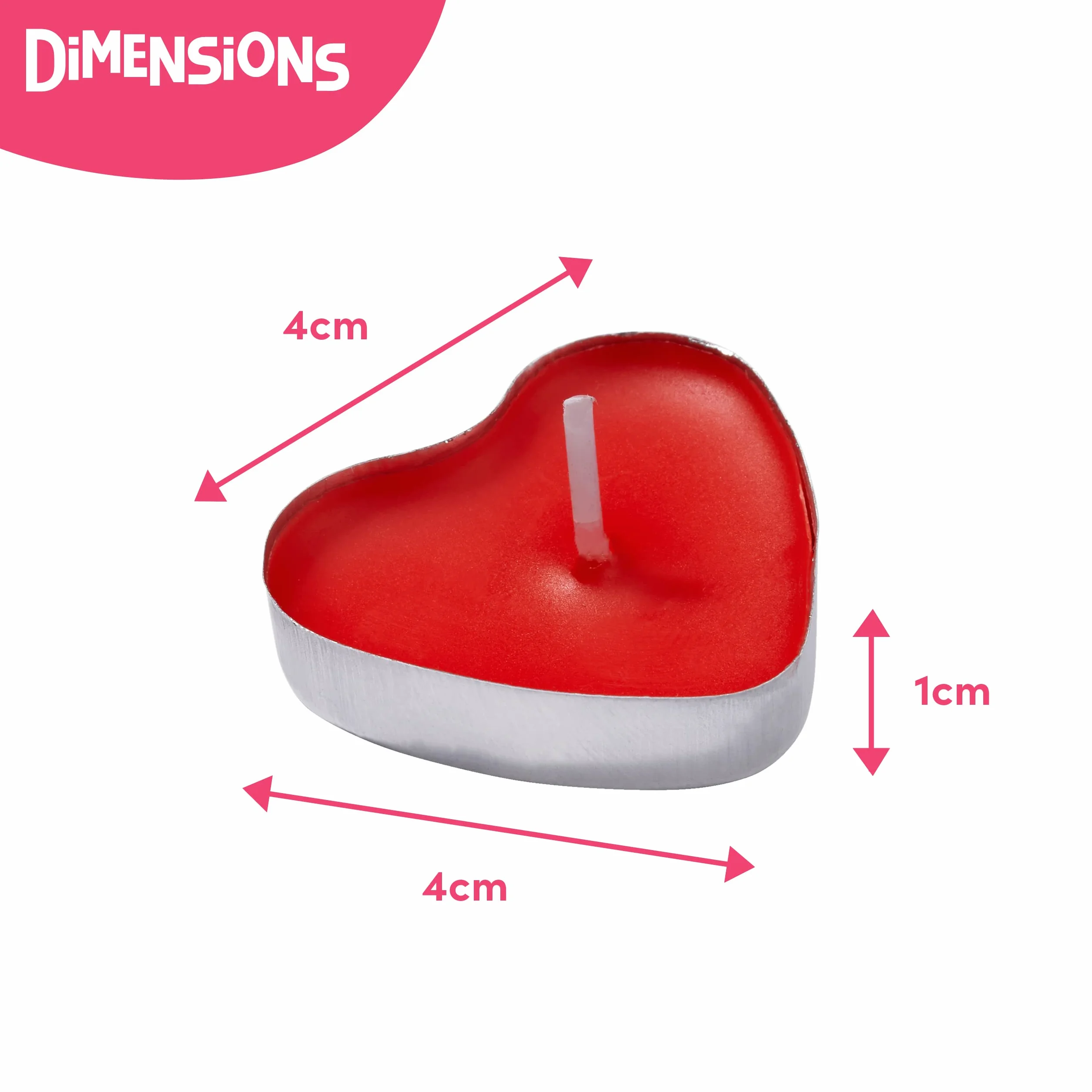 THE TWIDDLERS 50 Velas Rojas en Forma de Corazón para San Valentín, Decoración Romántica, Centro de Mesa
