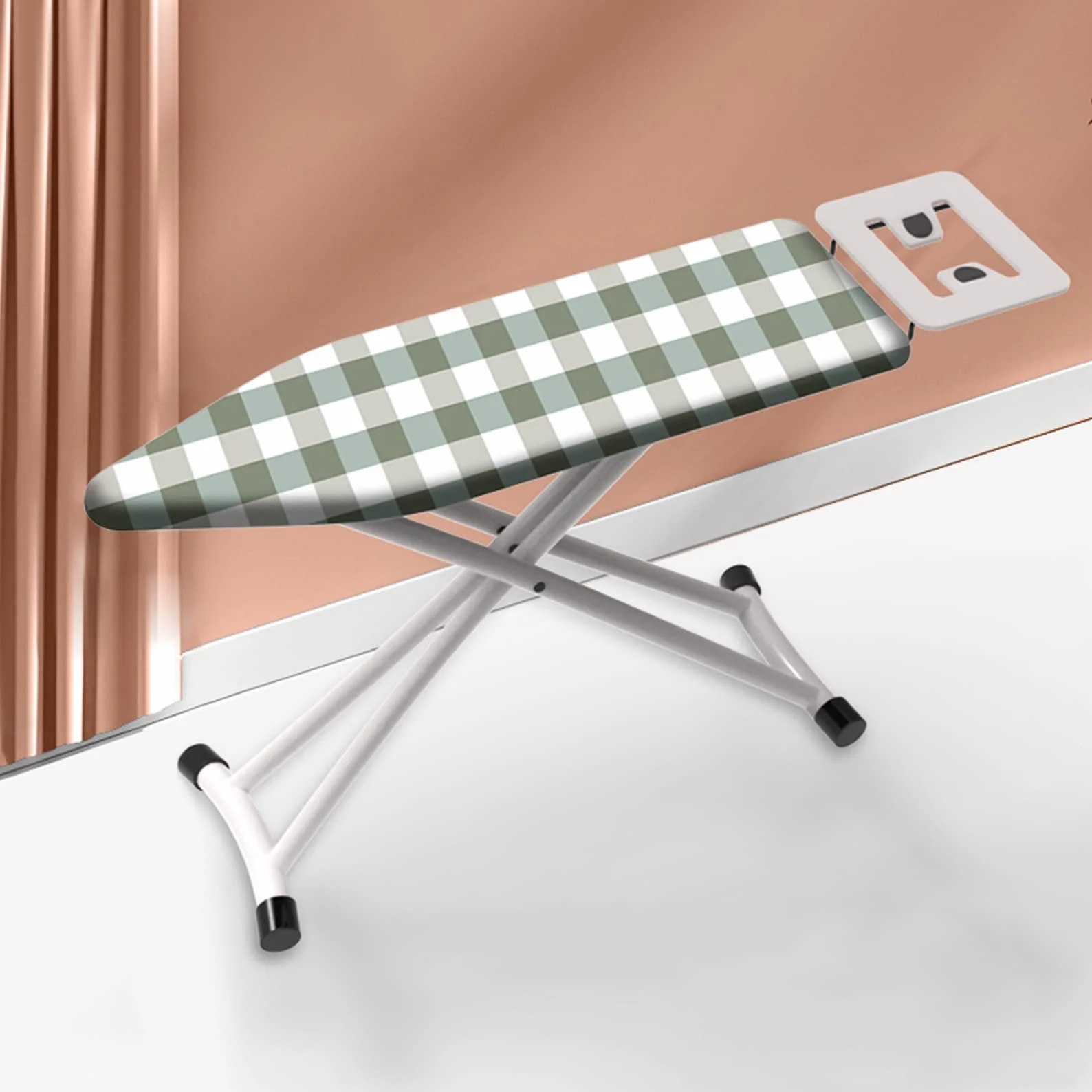 Tabla De Planchar, superficie de planchado extra grande ,Soporte Para Centros De Planchado,6 altura regulable,Patas Extragruesas con Patas Antideslizantes，ideal para espacios reducidos ( Color : A )