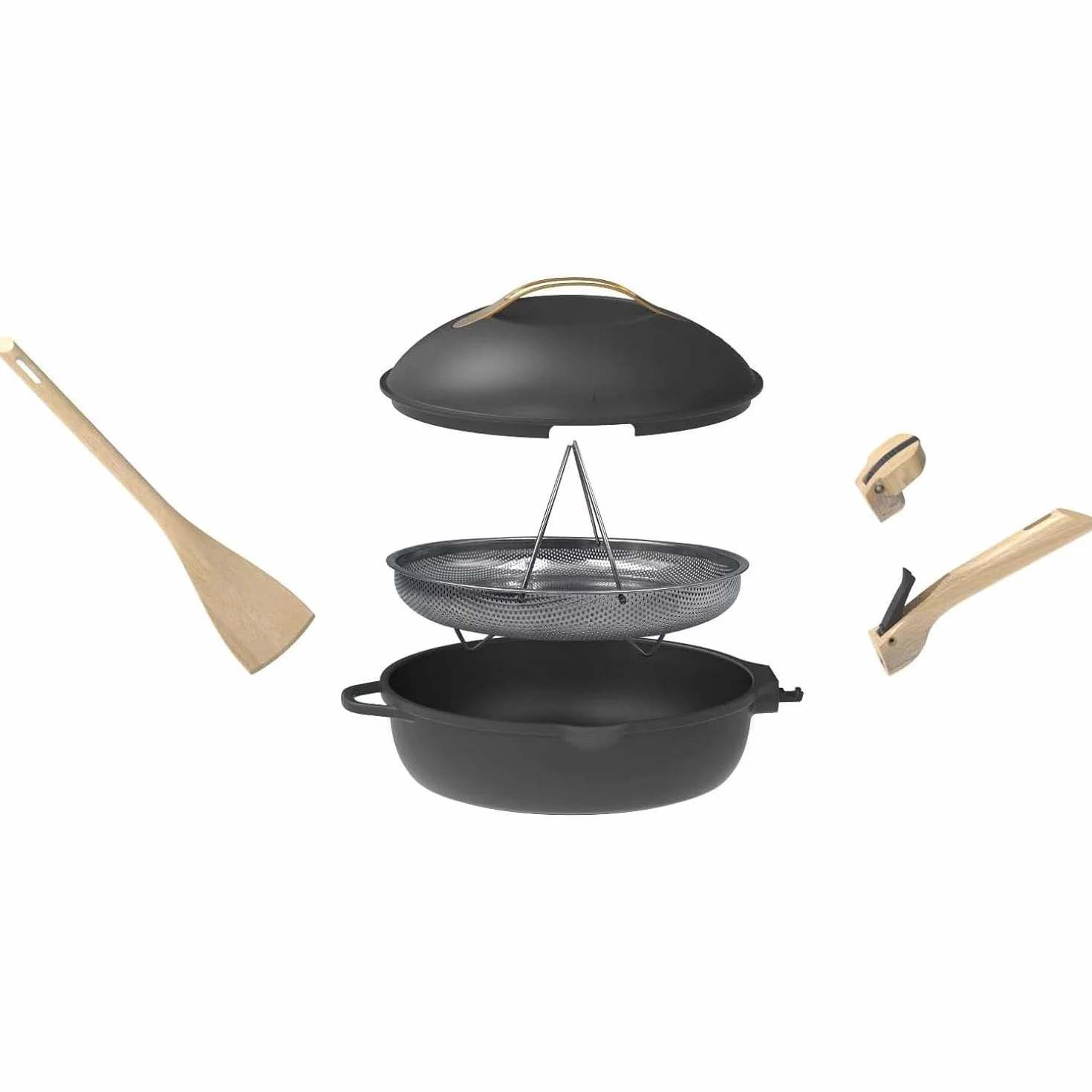 COOKUT - La Fabulosa - Sartén 8 en 1-24 cm - METEORE - Antiadherente, Ecológica, Sin PFOA - Inducción y Horno