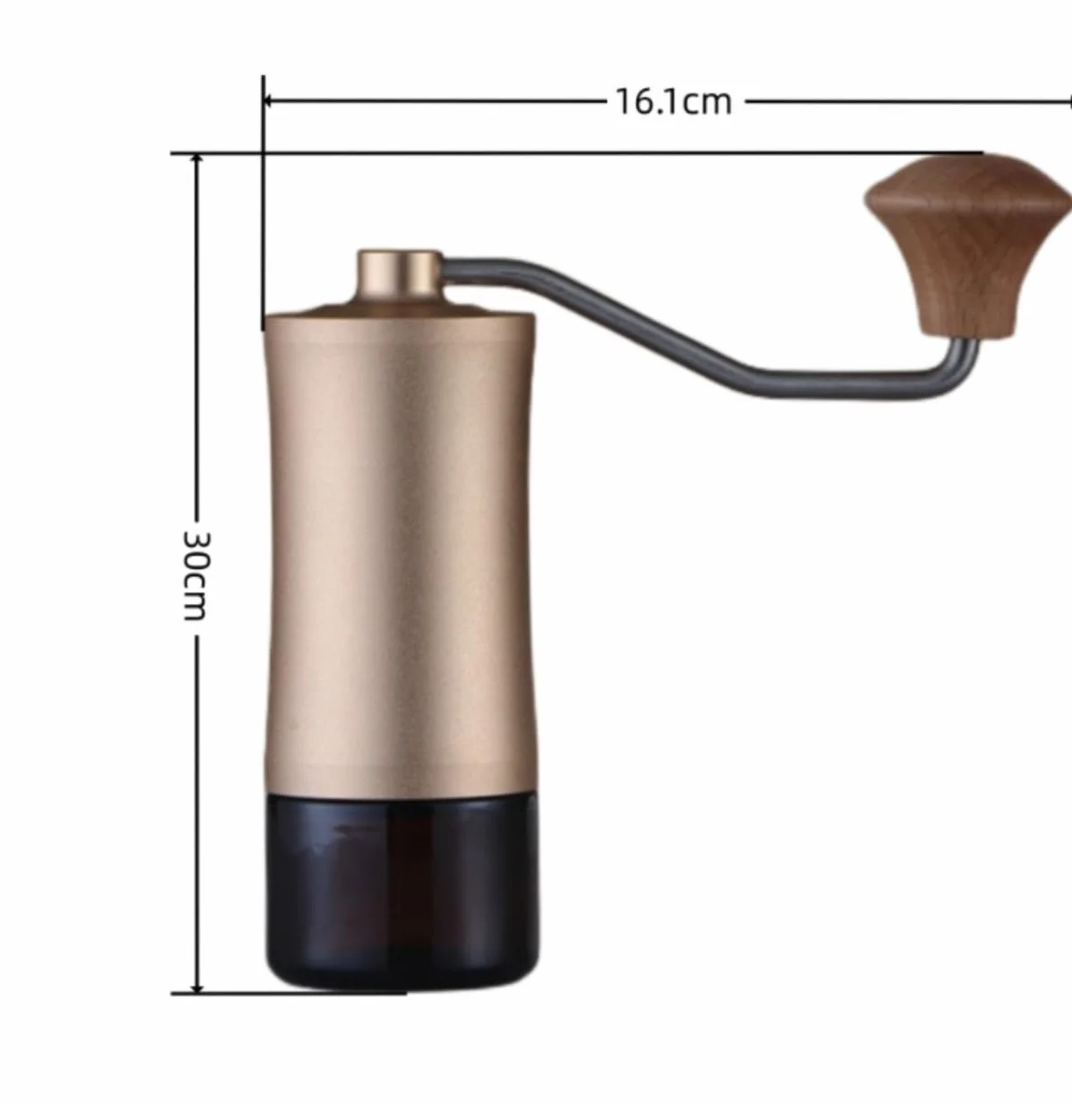Molinillo Café Oficina Molinillo De Café Manual Con Fresa Cónica Acero Inoxidable, Granos Molido A Mano Ajustable Vintage Moledor de Cafe(Blue,Silver)
