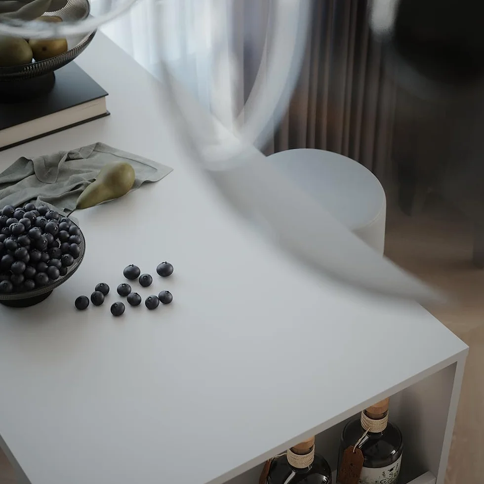 Vicco Juego de Mesa de Bar Repose, Blanco, 57 x 117 cm, 2 Taburetes, Mesa Alta Cocina Comedor