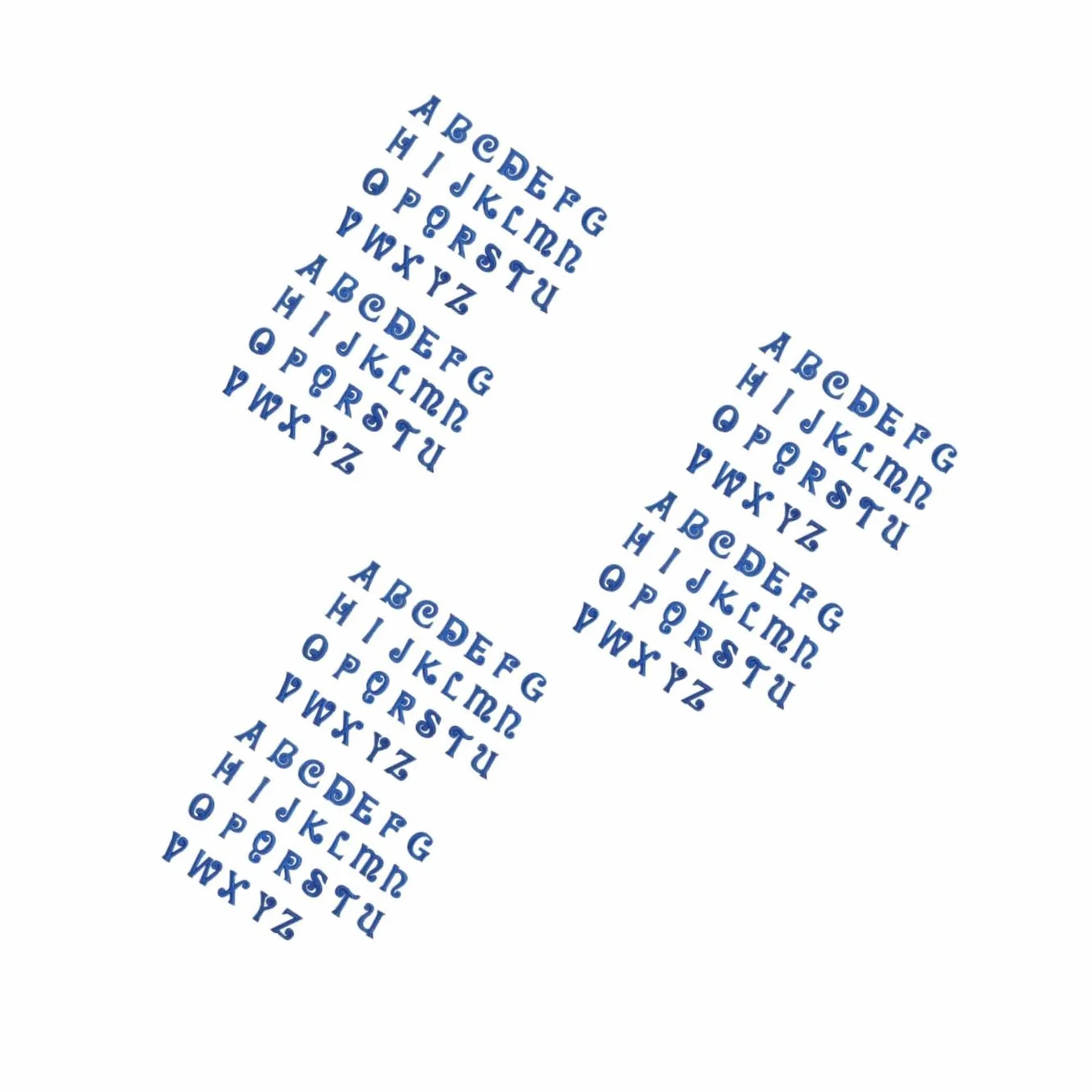 ARTIBETTER 3 Series Parche De Tela Con Bordado De Letras Coser Parches De Letras Parches De Alfabeto De Bordado De Ropa Apliques De Decoración De Blue 52 Piezas X 3