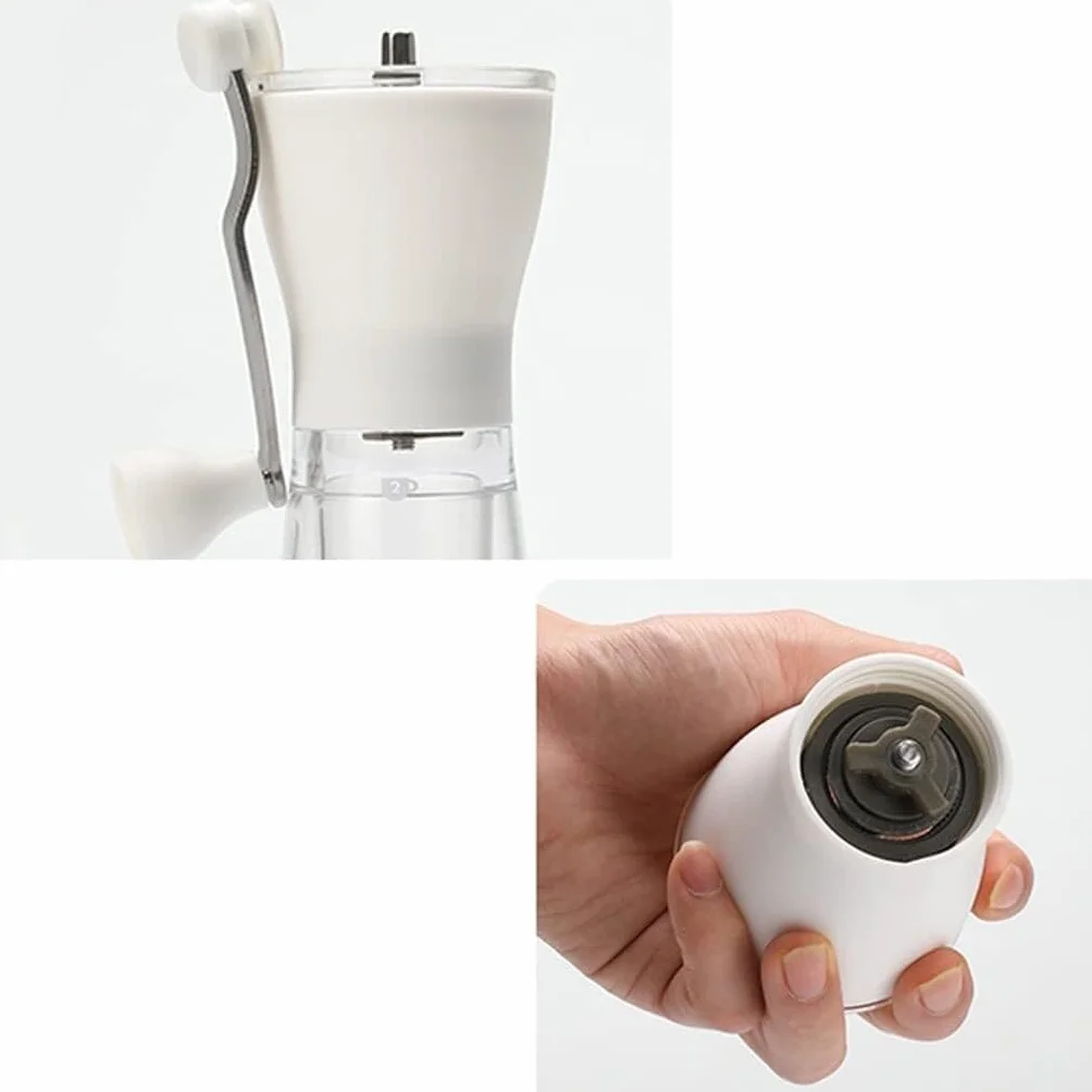 Molinillo Café Molino Cafe Molinillo Ajustable, Molinillo Manual De Café, Molinillo Manual De Granos De Café, Molinillo Manual Portátil para El Hogar Moledor De Cafe(White)