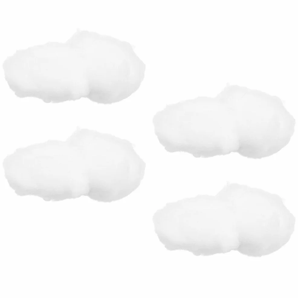 HOMSFOU 4 Piezas Nubes decoración de Techo Colgante Nube Brillante Flotante Algodón Artificial 3D