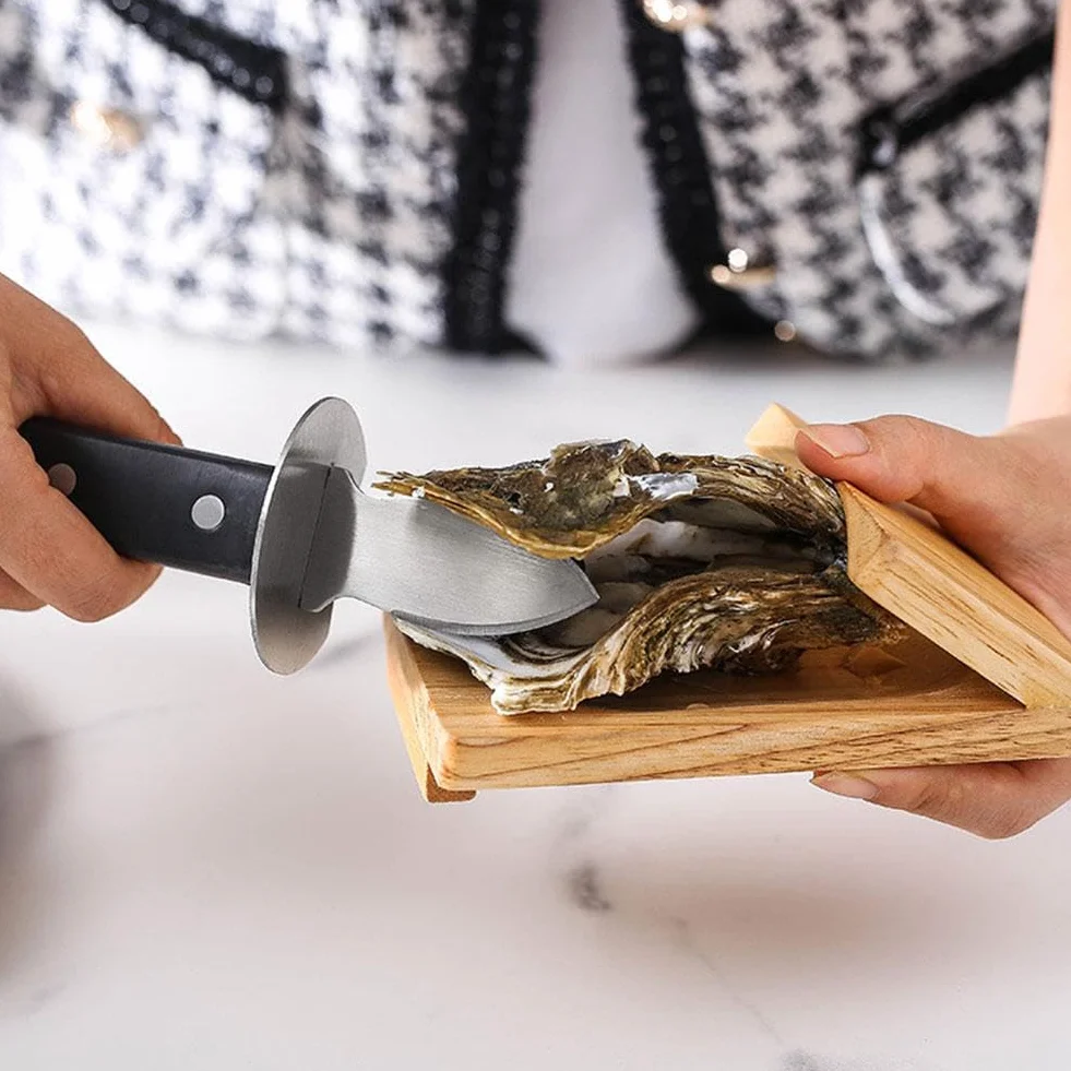 Abrazadera de ostras, abrazadera de ostras de madera, herramienta de abridor de ostras, herramienta de abridor de mariscos, abrazadera de madera para ostras de madera, kits de triturador