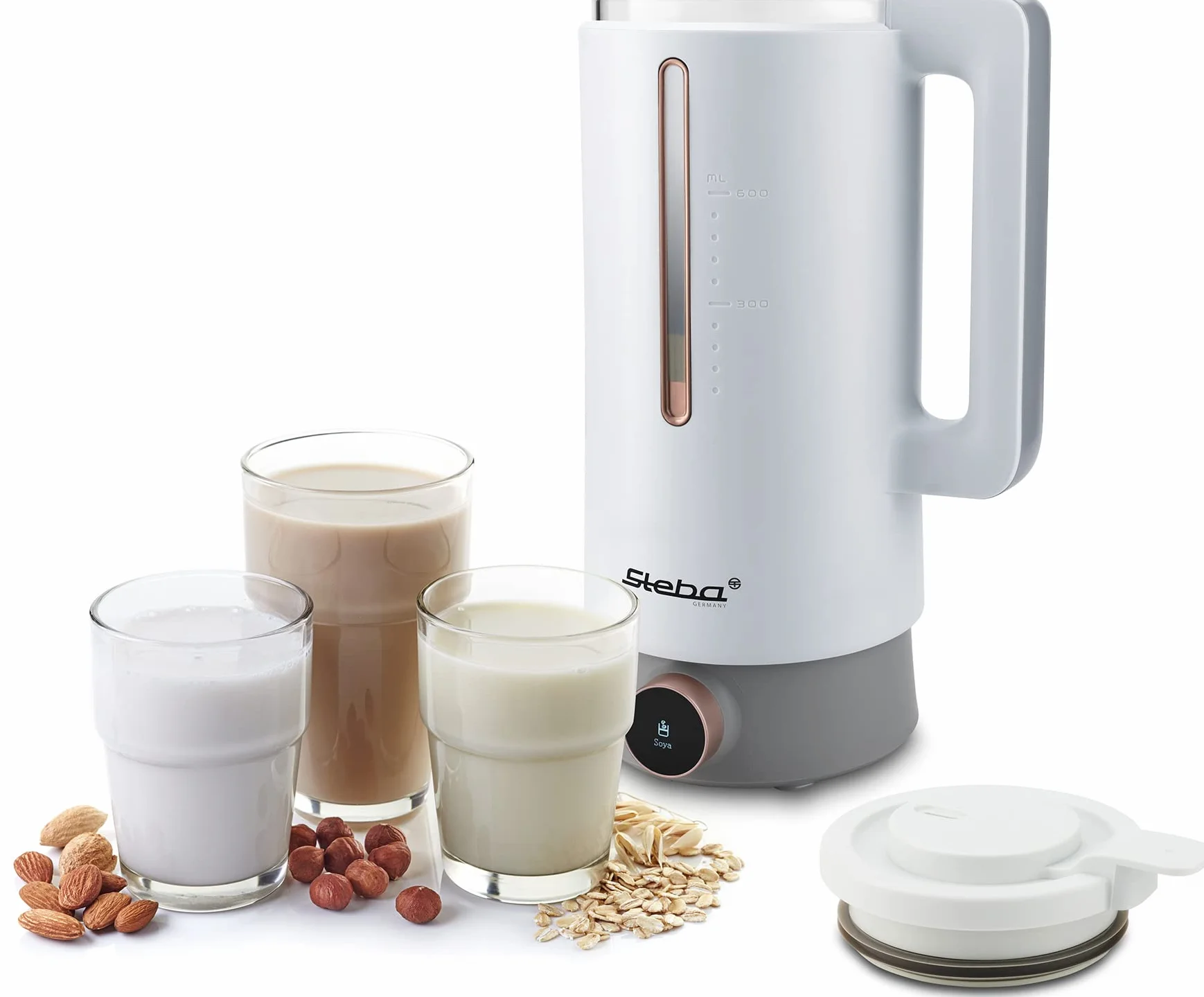 Steba Vegan Drink Maker, un Aparato para Preparar deliciosos Platos caseros como alternativas Veganas a la Leche, Comida para bebés, sopas, Batidos y Mucho más. VDM 2 Caliente Y FRÍO.