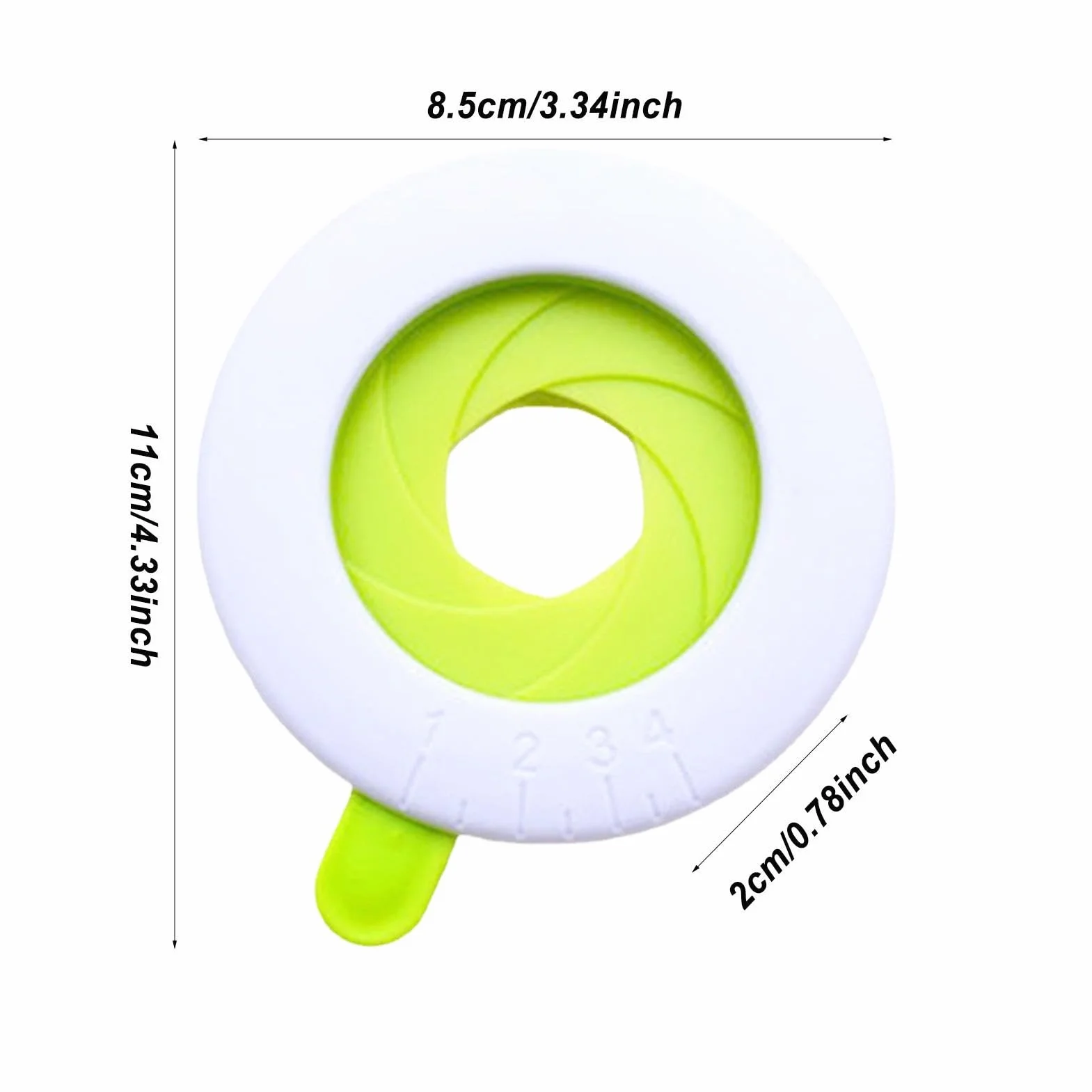 Herramienta de medición de pasta ajustable 7.8cm, dispositivo control porciones 1-4 raciones
