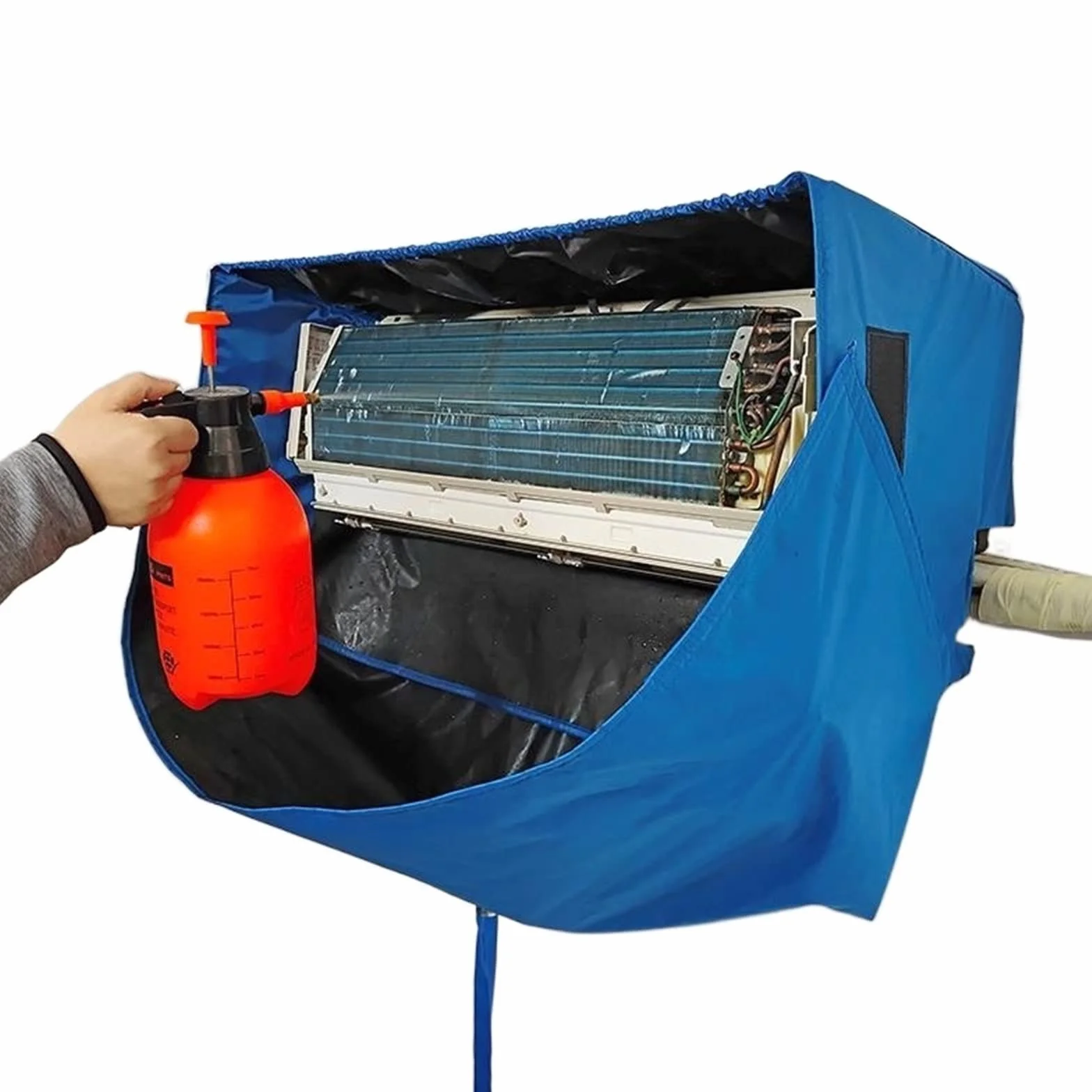 Funda impermeable para aire acondicionado con kit de limpieza, pistola de agua de alta presión y bolsa de limpieza para lavado de polvo, para un mantenimiento y protección eficientes