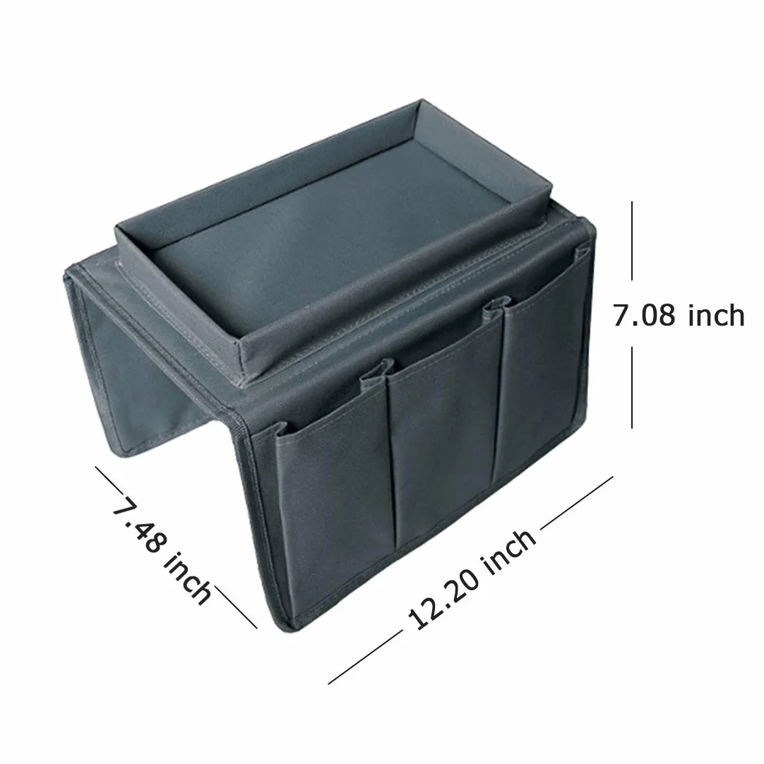 Organizador de reposabrazos para sofá Caddy TV, soporte almacenamiento teléfono, tabletas, revistas, libros, gafas