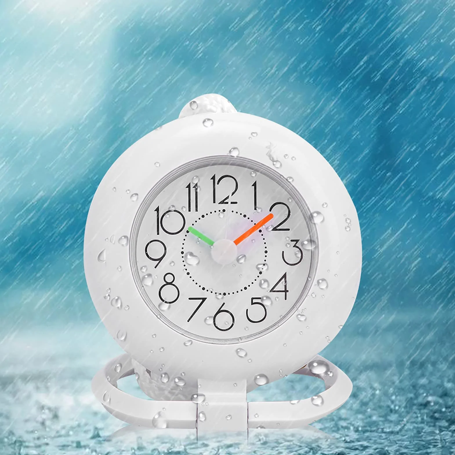 Reloj de Ducha Impermeable Doble Uso Plástico 12,2x9x14,3 Cm Blanco