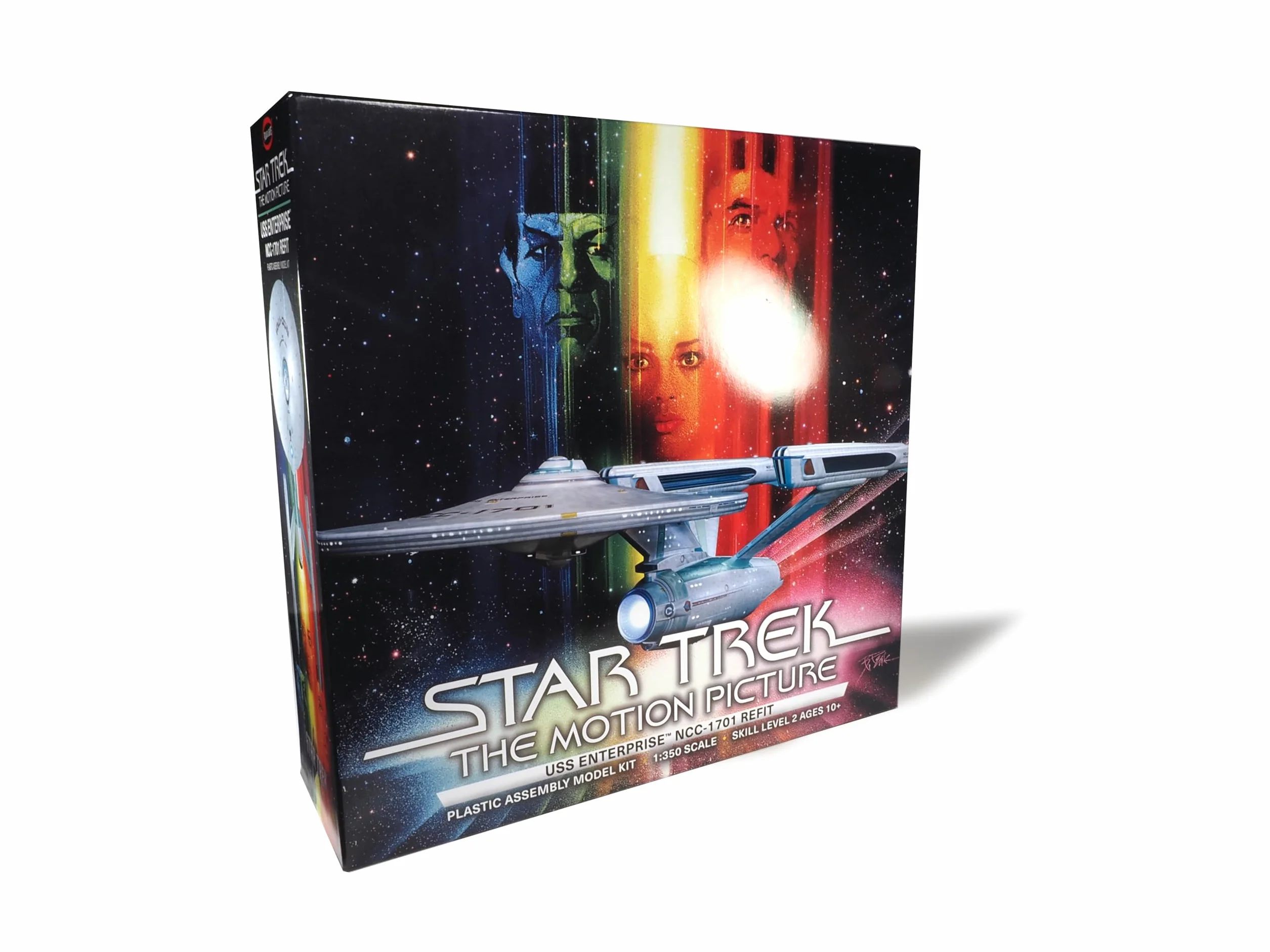 Polar Lights Star Trek USS Enterprise Refit - Kit de modelo a escala 1:350, coleccionable de ciencia ficción altamente detallado con compartimento de acoplamiento interior