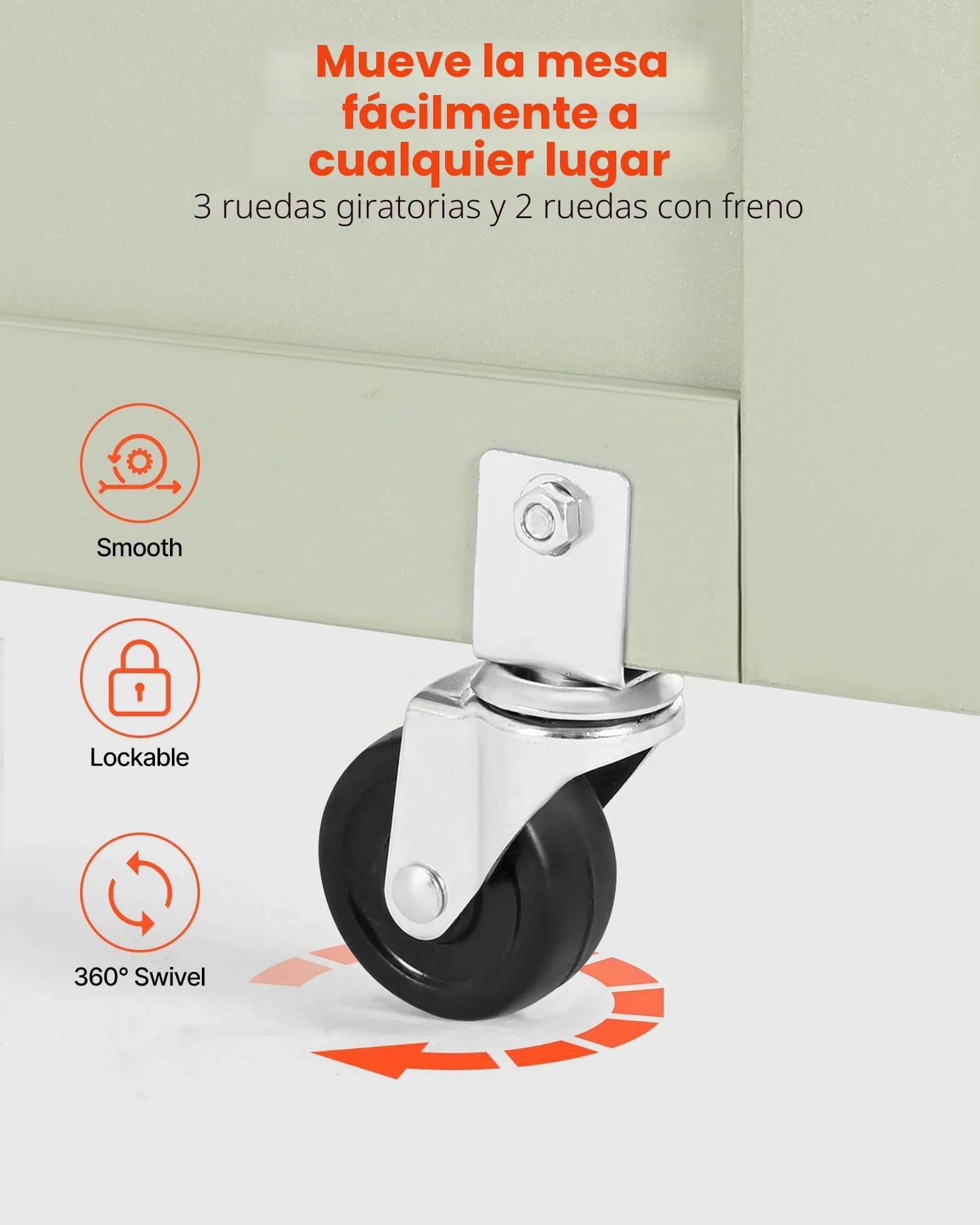 VEVOR Mesa de Costura Plegable, con Diseño Compacto, Compartimentos de Almacenamiento, Abrazaderas de Madera y Cierre Magnético, para Estudio de Moda, Estudio de Arte y Hogar, Color Verde Claro