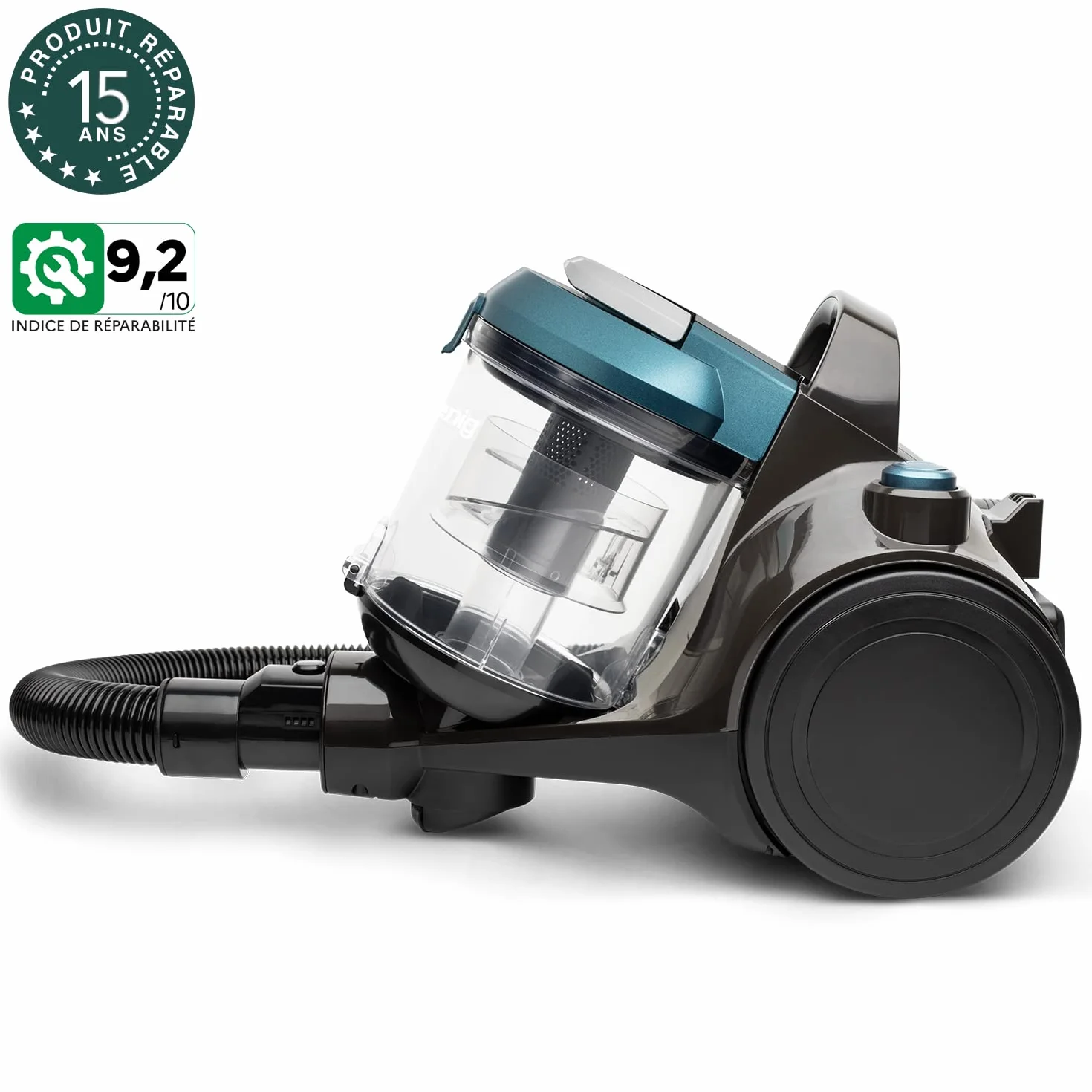 H.Koenig Aspirador Multiciclónico Sin Bolsa STC56, Ergonómico, Clase Energética AAA, Filtro HEPA12, Silencioso, Potente, Cepillo Incluido, Herramienta para rincones 2 en 1, 700W