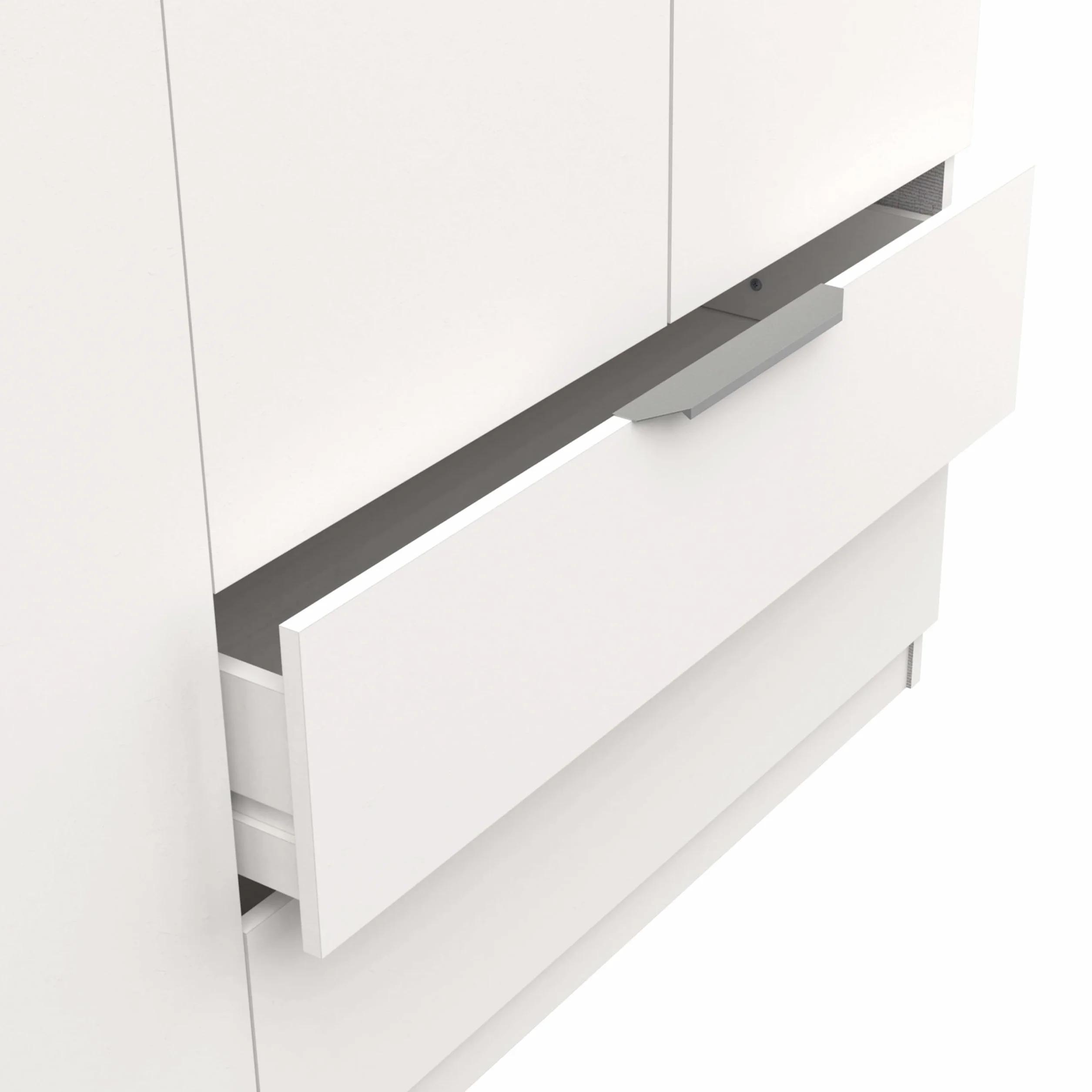 Miroytengo Armario Ghost Grande, Vestidor con Diferentes Compartimentos, 8 Puertas y 2 Cajones, Blanco Mate o Roble Kronberg o en Blanco y Roble 203x158x51 cm