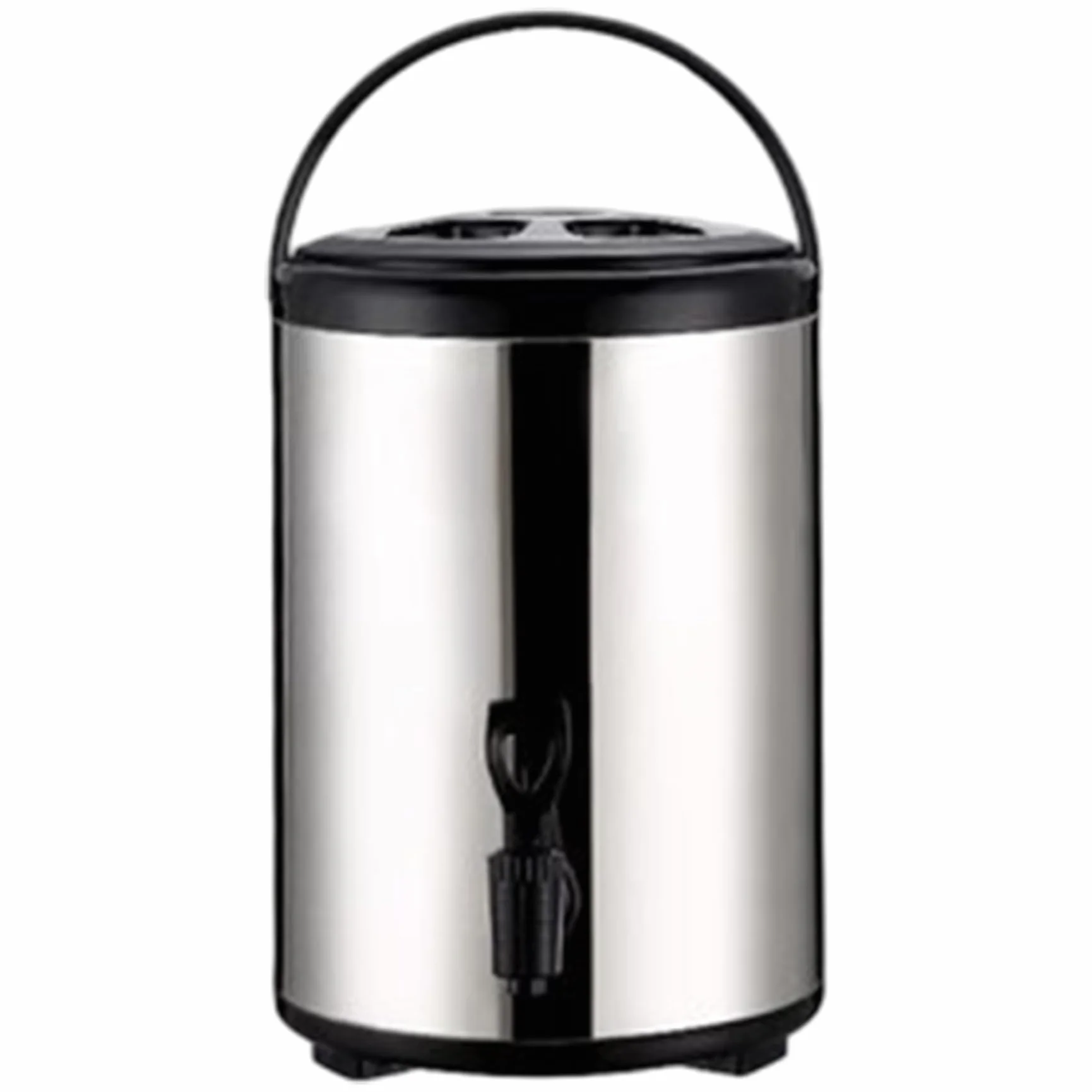 Dispensador de agua caliente Dispensador de bebidas aislado de acero inoxidable de 6 litros con grifo y manija, urna de té y café de gran capacidad para jugo, leche, bebidas frías calientes