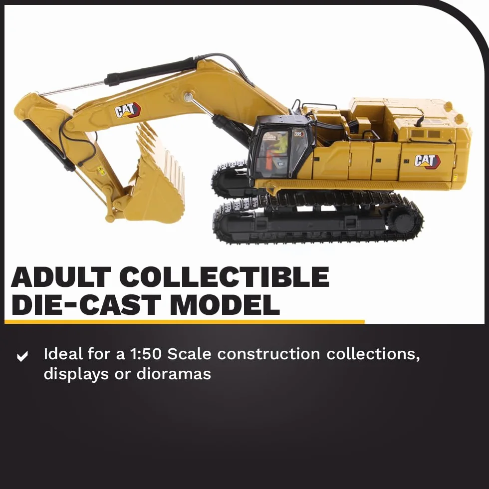 Caterpillar Diecast Masters 85959 - Excavadora Cuchara de Gran Capacidad Cat 395 ME, Escala 1:50, Aprox. 9.0 x 11.0 x 27.0 cm, a Partir de 14 años