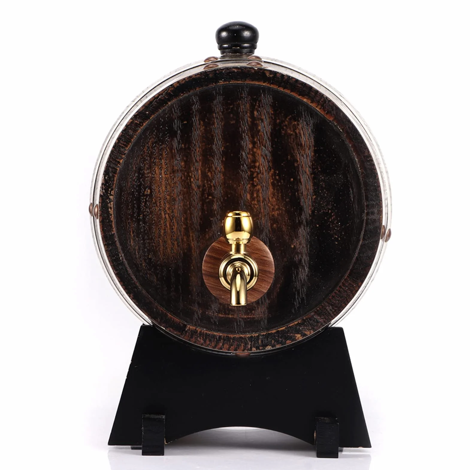 Envejecimiento de roble, 3 litros estilo retro madera de roble vino tinto brandy whisky barril barril barril contenedor con grifo