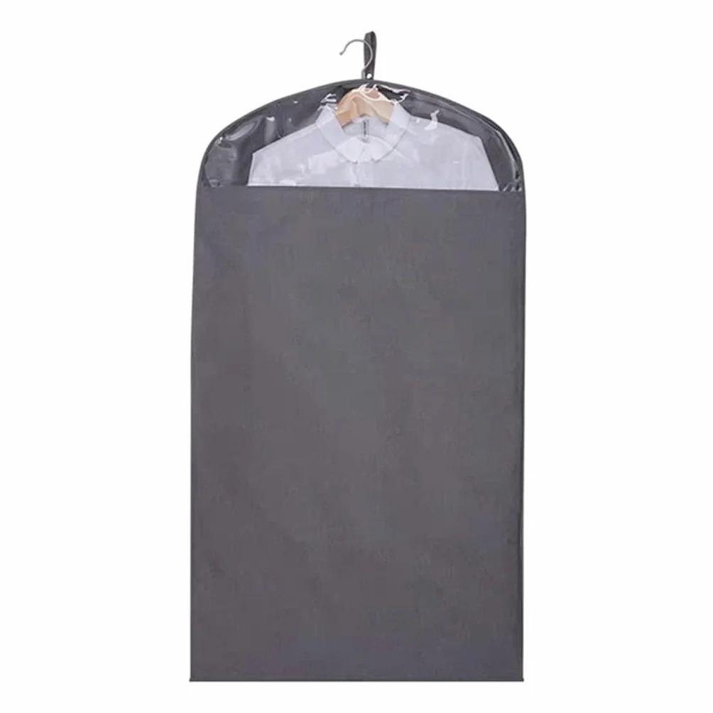 Funda para ropa Bolsa para el polvo Bolsa para ropa Protector Abrigo Vestido Traje Funda para guardarropa Colgando Almacenamiento de ropa (Color : Light grey, Size : 58x128cm) (Dark Grey 58x128cm)