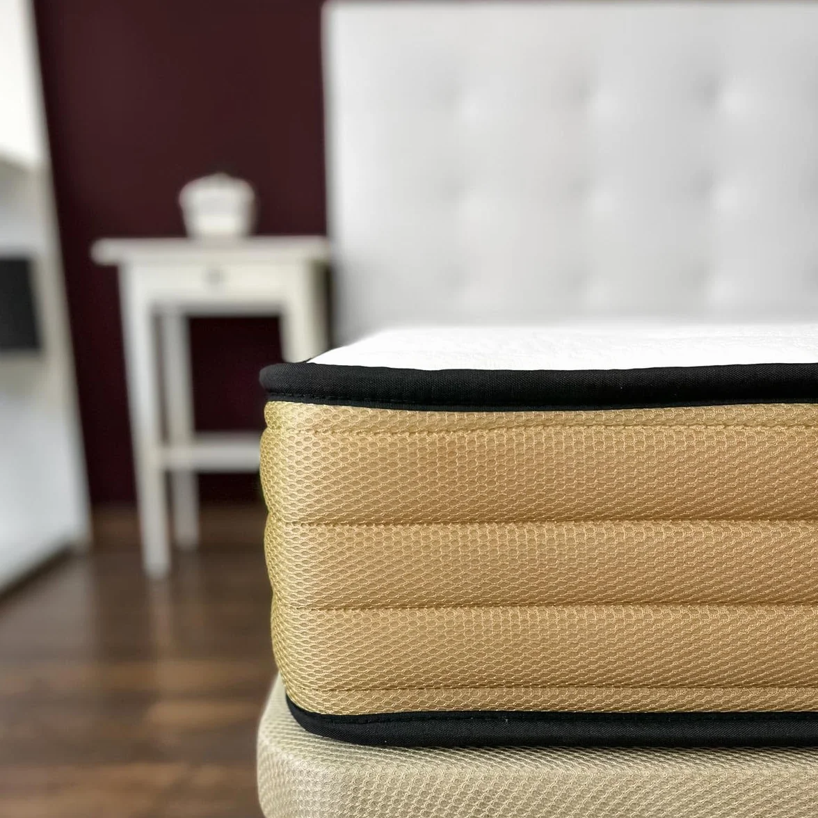 Duérmete Online - Cama Completa con Colchón Aura Reversible + Somier Basic con 4 Patas Abrazadera, 90 x 190