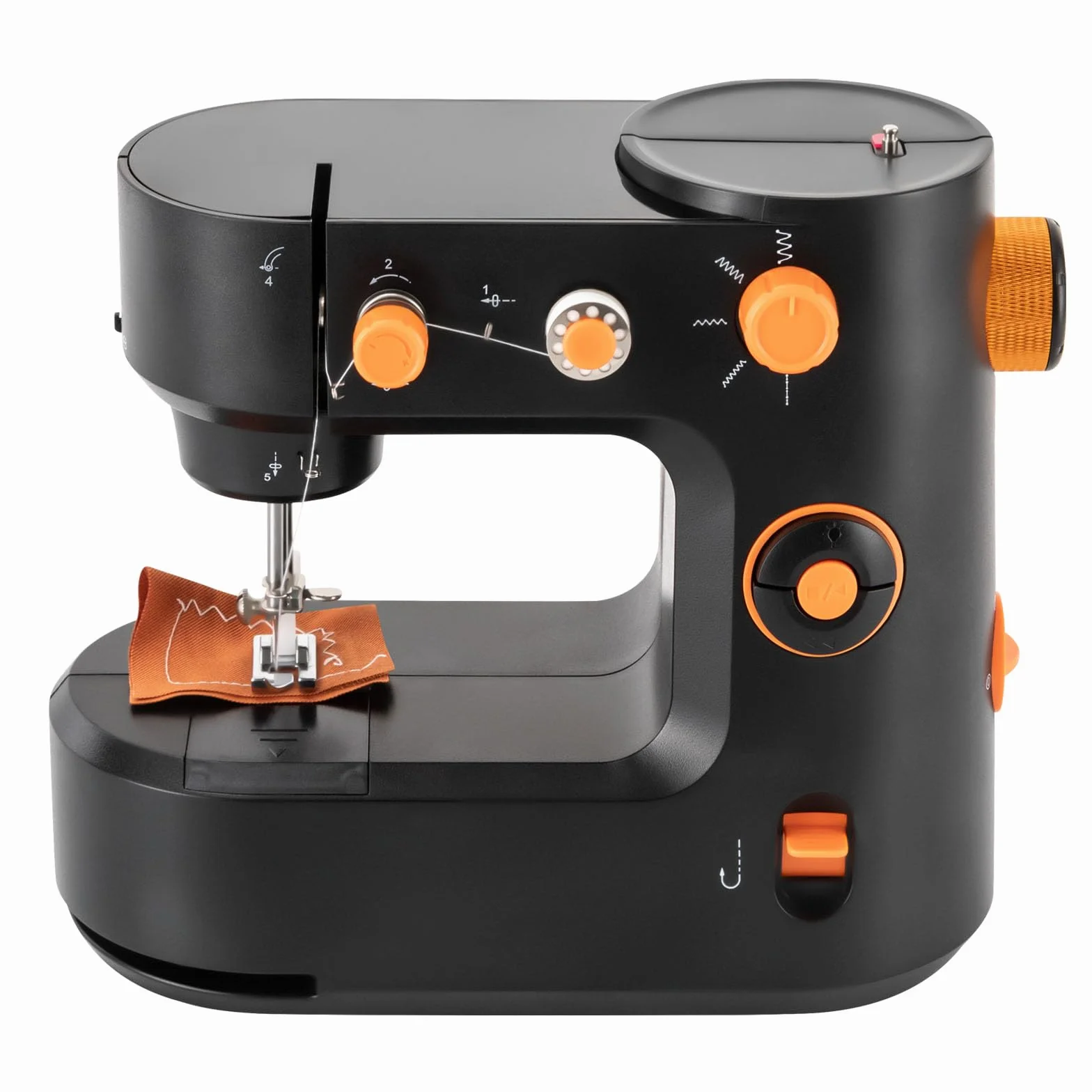 Mini máquina de coser para principiantes con 5 puntadas y luz LED | Mini máquina de coser ligera con 5 tipos de puntadas para principiantes, incluye luz LED y pedal para coser con precisión