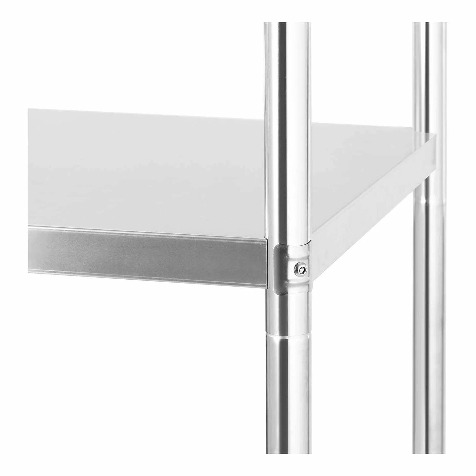 Royal Catering Estantería De Metal Estante Metálico RCER-6040 (Dimensiones: 60 x 40 x 180 cm, Hasta 200 kg, 4 estantes, Acero inoxidable)