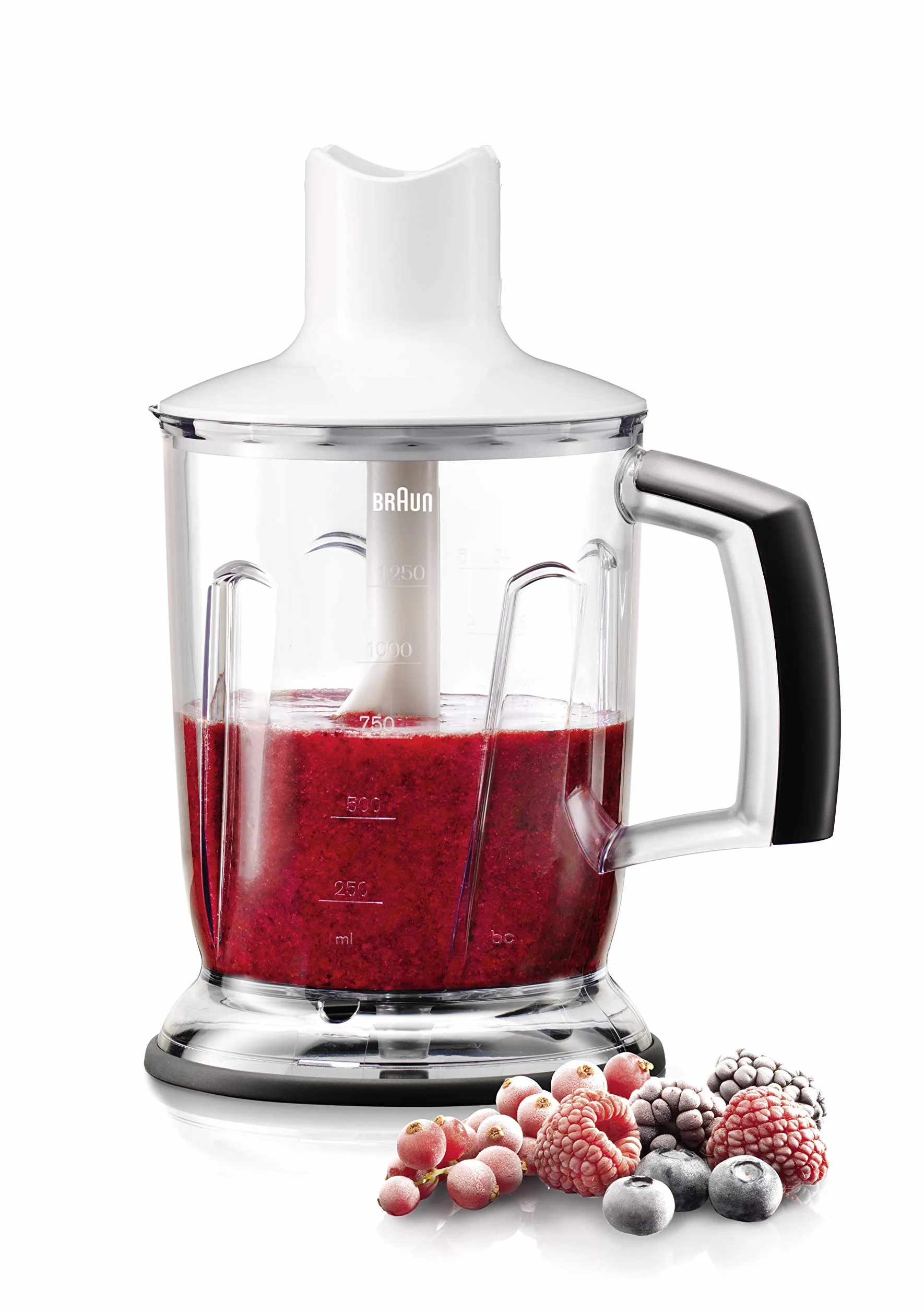 Braun Minipimer MQ40 - Accesorio picadora, 1.25 l, color blanco